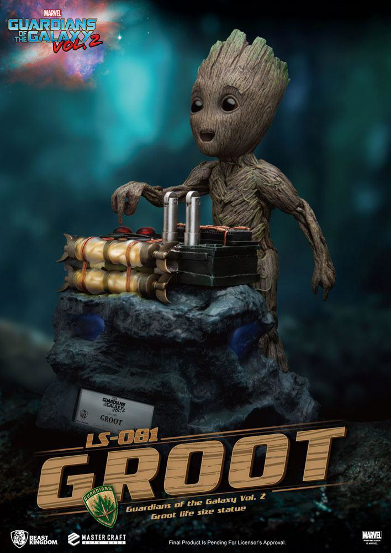 Marvel - LS-081 - Les Gardiens de la Galaxie Vol. 2 Groot Statue taille réelle - flash vidéo