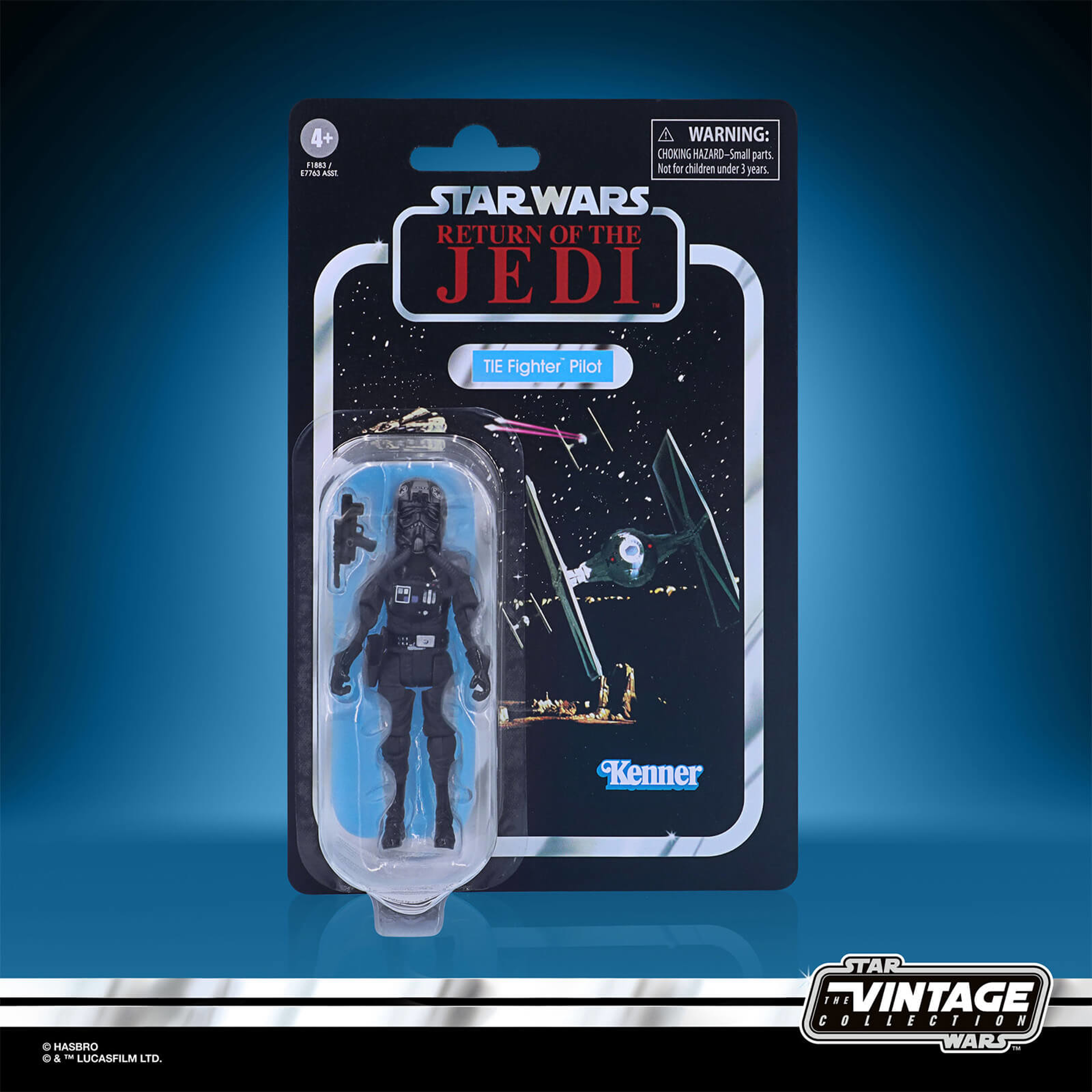 Star Wars - The Vintage Collection - Le Retour du Jedi Figurine d'action de Pilote de TIE Fighter 10cm - flash vidéo