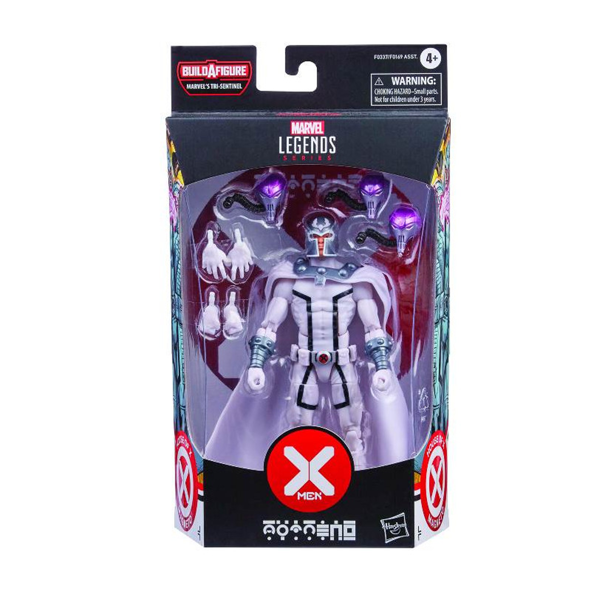 Marvel Legends Series - Build-A-Figure Série Marvel's Tri-Sentinel - X-Men House of X Figurine d'action de Magneto 15cm - flash vidéo