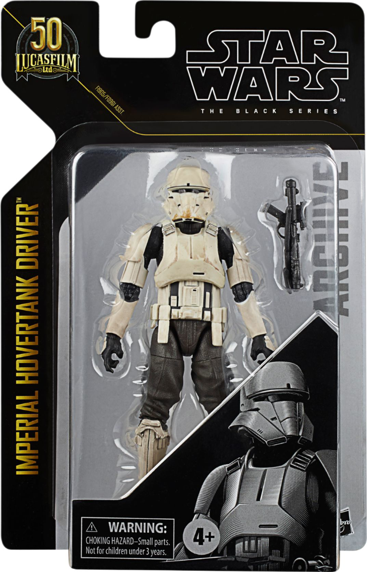 Star Wars The Black Series - Collection Archive 50e Anniversaire de Lucasfilm - Figurine d'action de Pilote d'Hovertank Impérial 15cm - flash vidéo