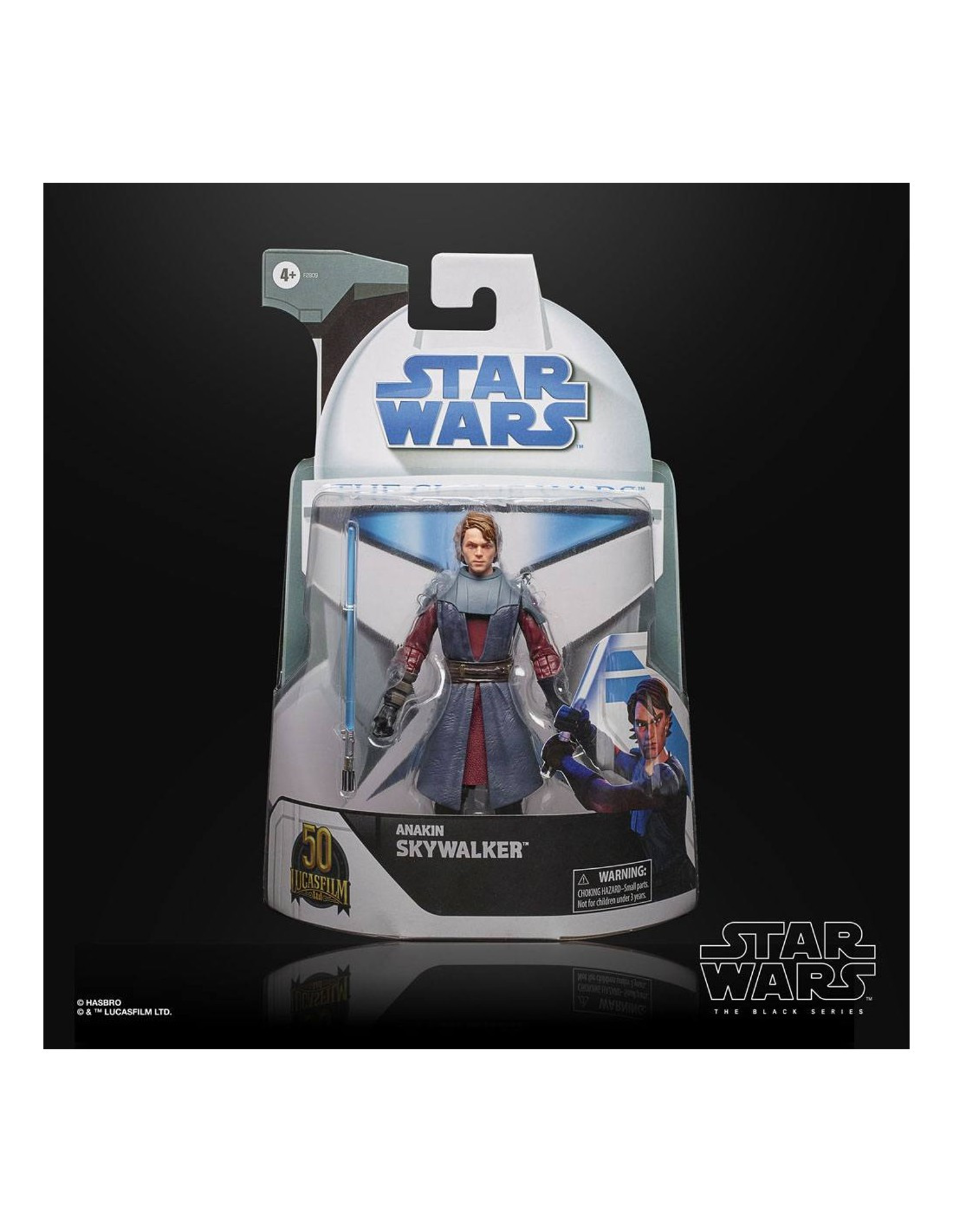 Star Wars The Black Series - Collection 50e Anniversaire de Lucasfilm - The Clone Wars Figurine d'action d'Anakin Skywalker 15cm - flash vidéo
