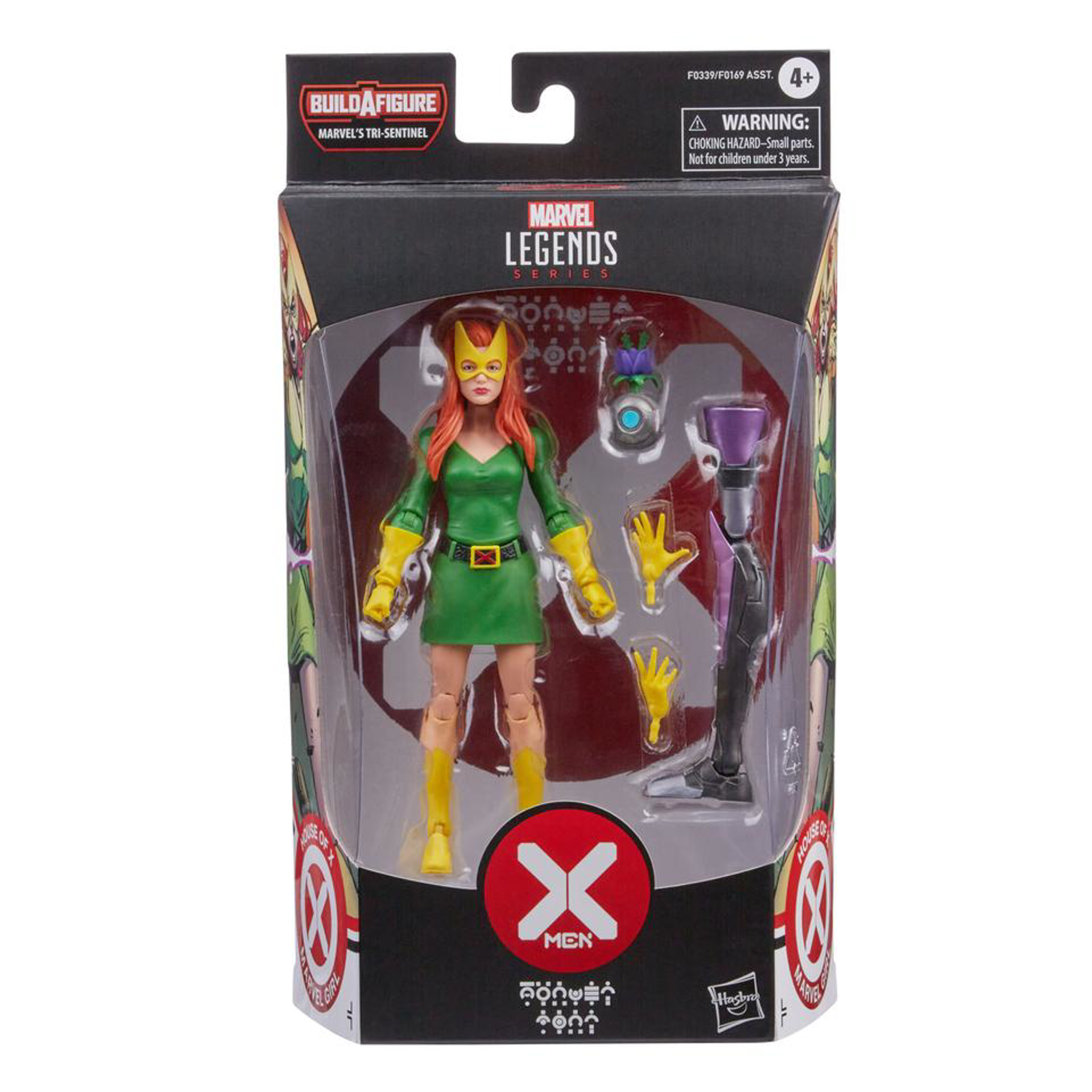 Marvel Legends Series - Build-A-Figure Série Marvel's Tri-Sentinel - X-Men House of X Figurine d'action de Jean Grey 15cm - flash vidéo