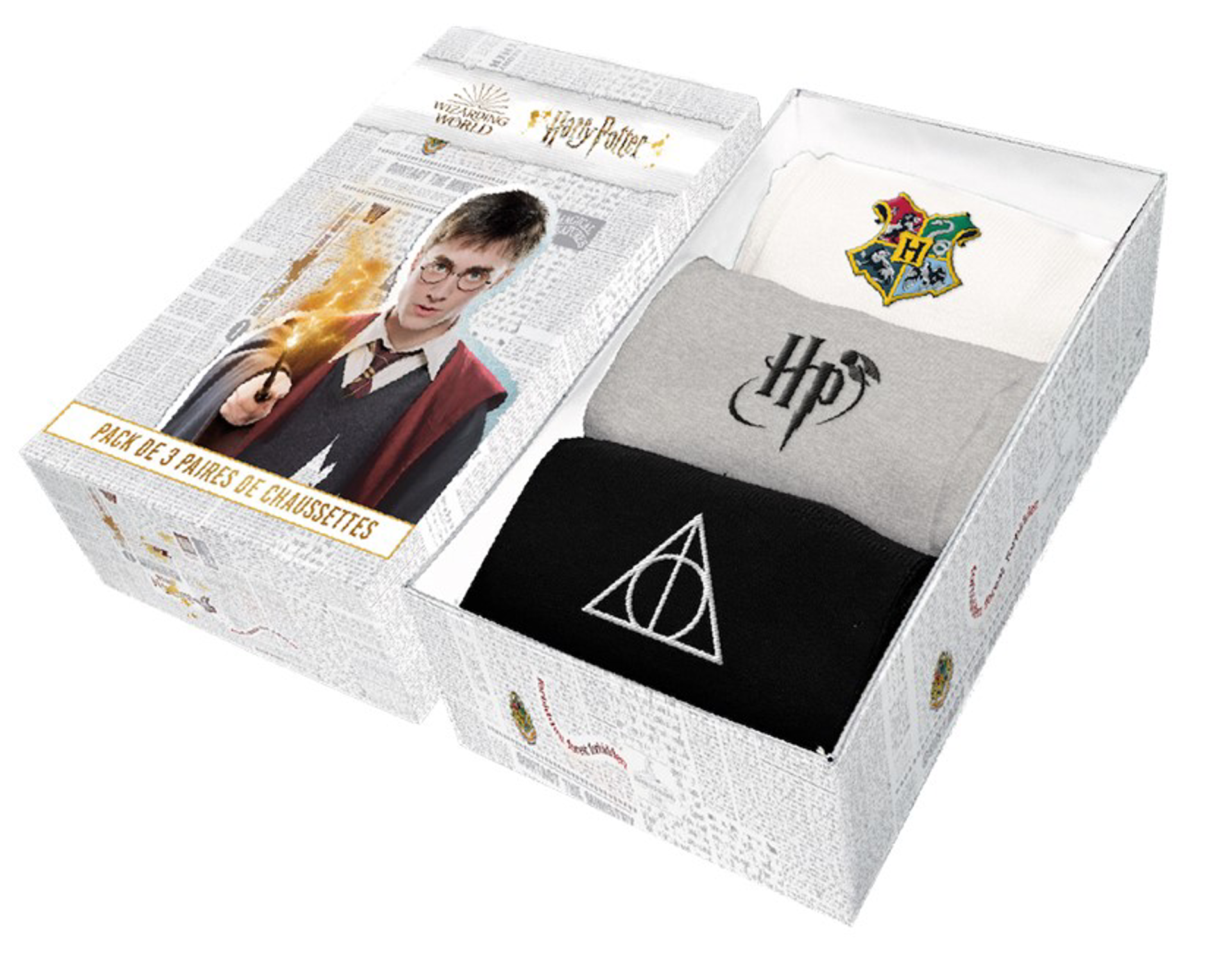 Harry Potter - Coffret Chaussettes X3 - flash vidéo