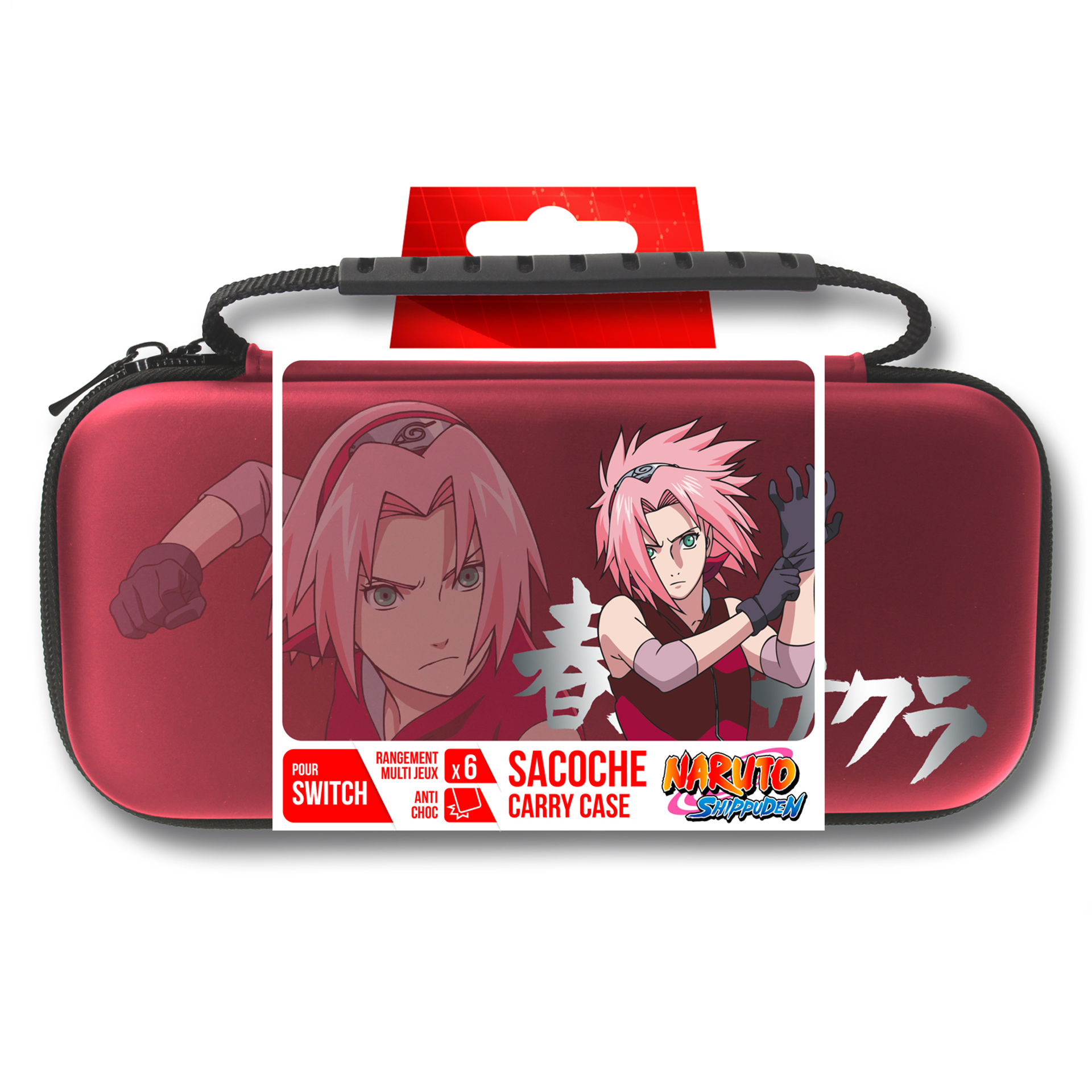 Naruto Shippuden - Sacoche de transport Sakura pour Nintendo Switch Taille XL - flash vidéo