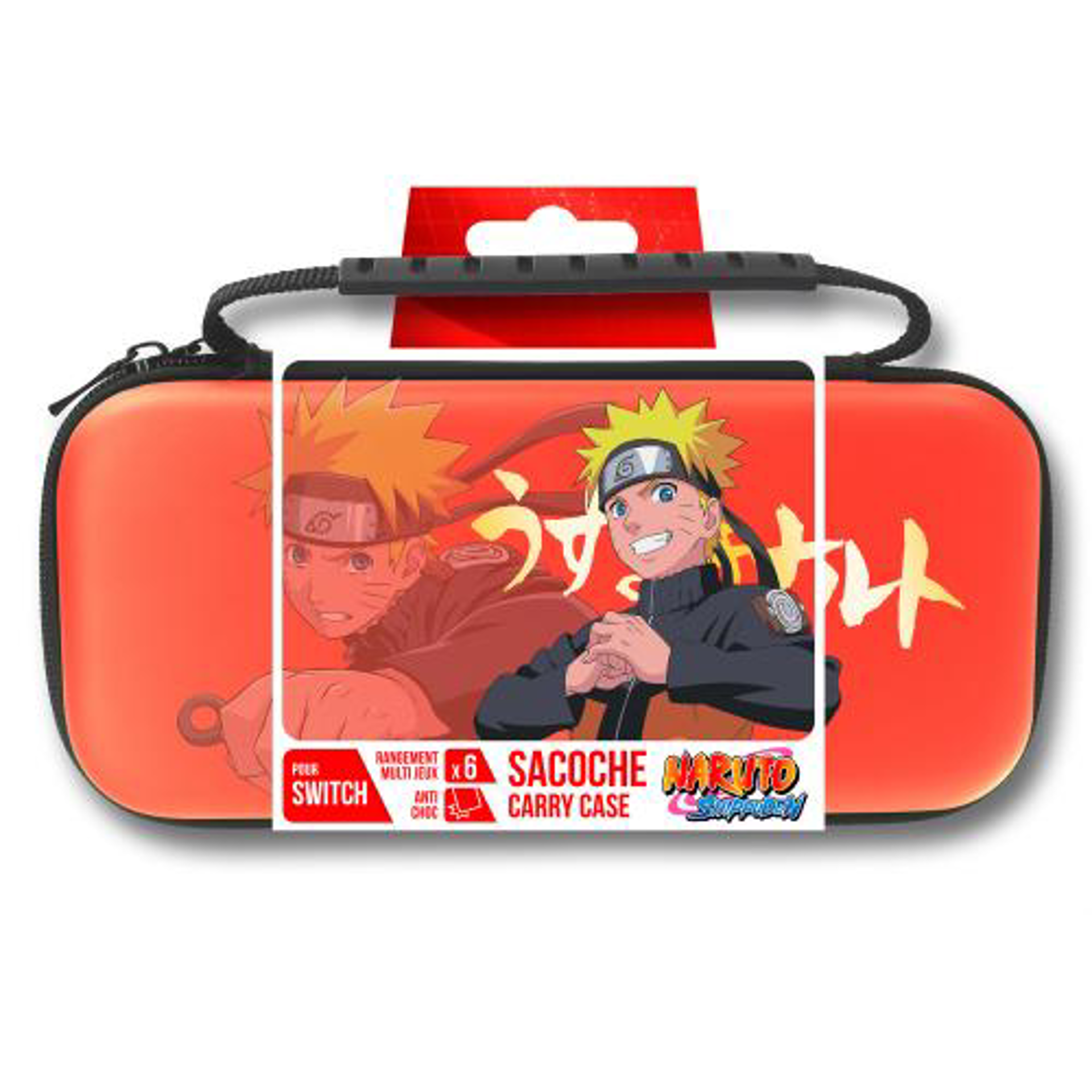 Naruto Shippuden - Sacoche de Transport Naruto pour Nintendo Switch Taille XL - flash vidéo