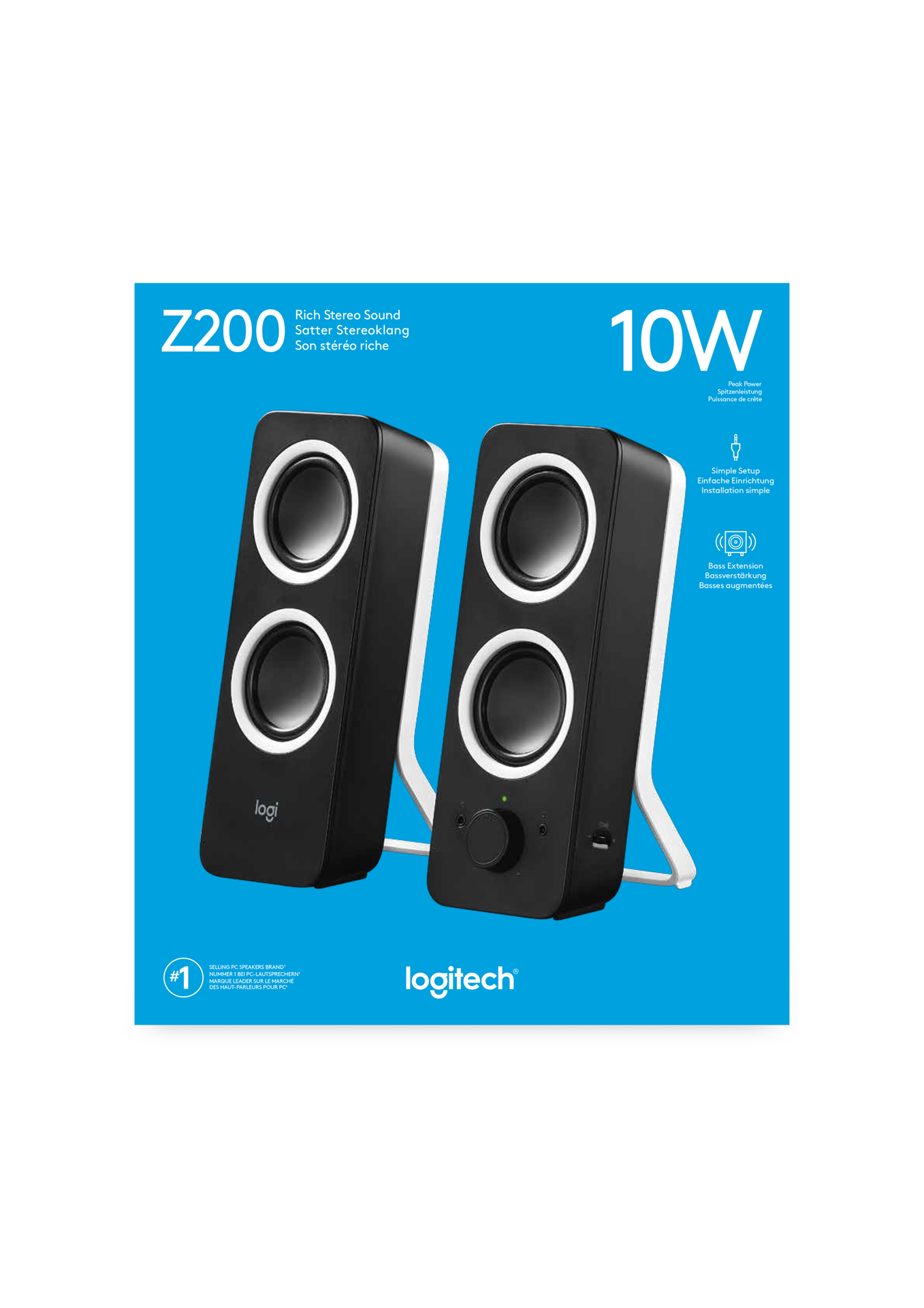 Logitech Haut-parleurs multimédia stéréo Z200 Noir - flash vidéo
