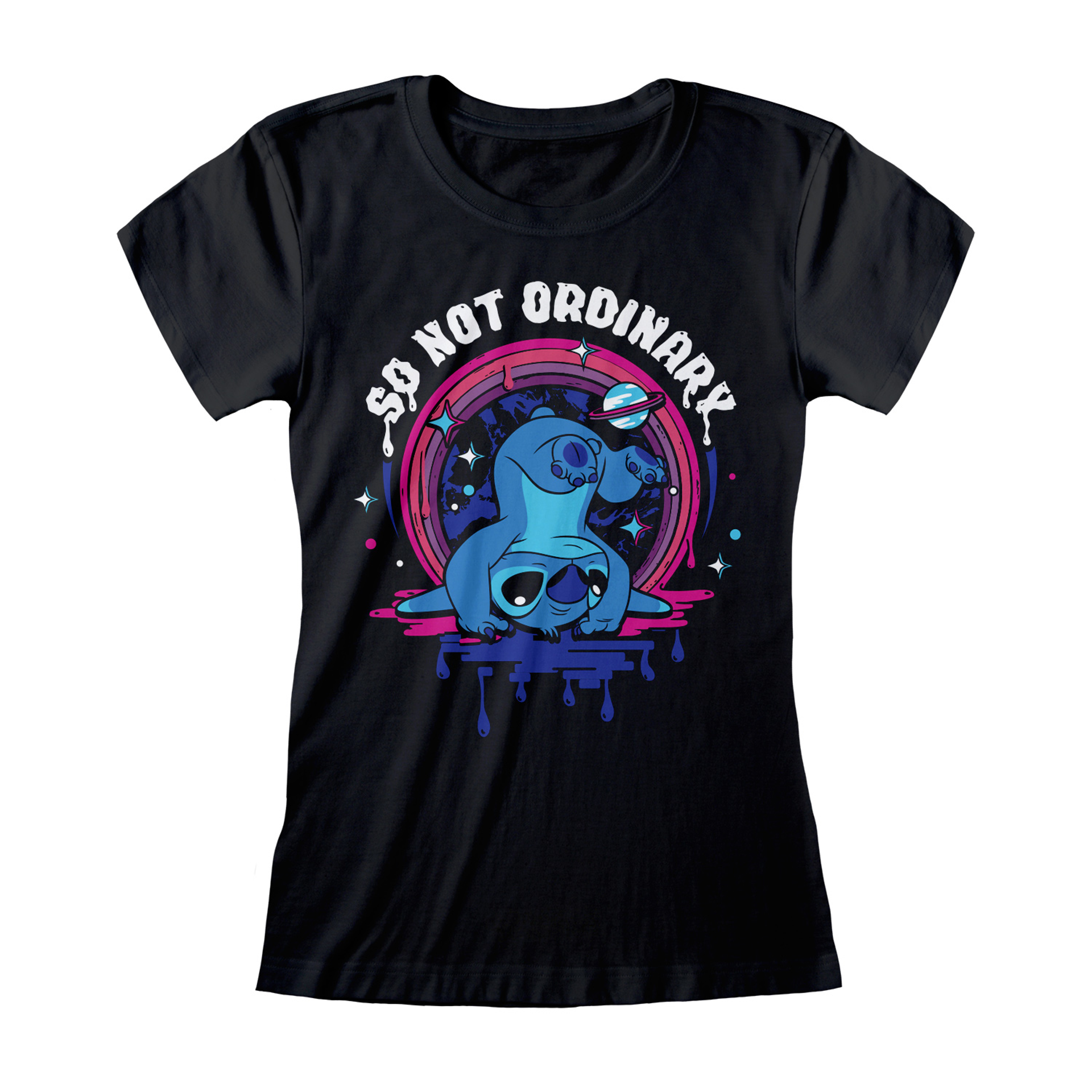 Lilo & Stitch - T-shirt ajusté Noir "Not Ordinary" - S - flash vidéo
