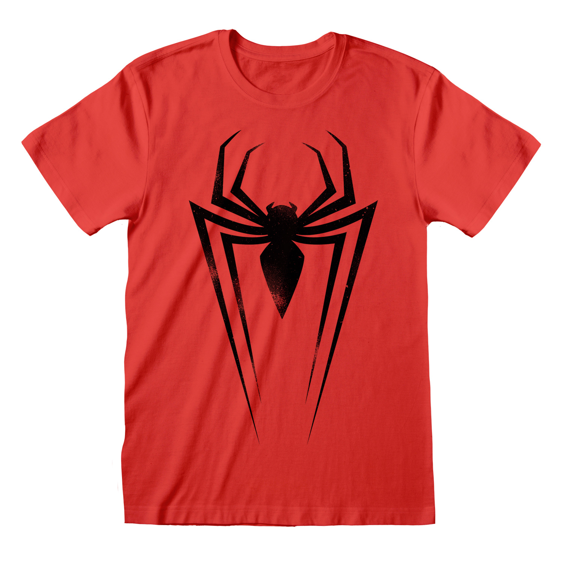 Marvel - T-shirt unisexe Rouge Spider-Man Emblème noir de l'araignée - S - flash vidéo