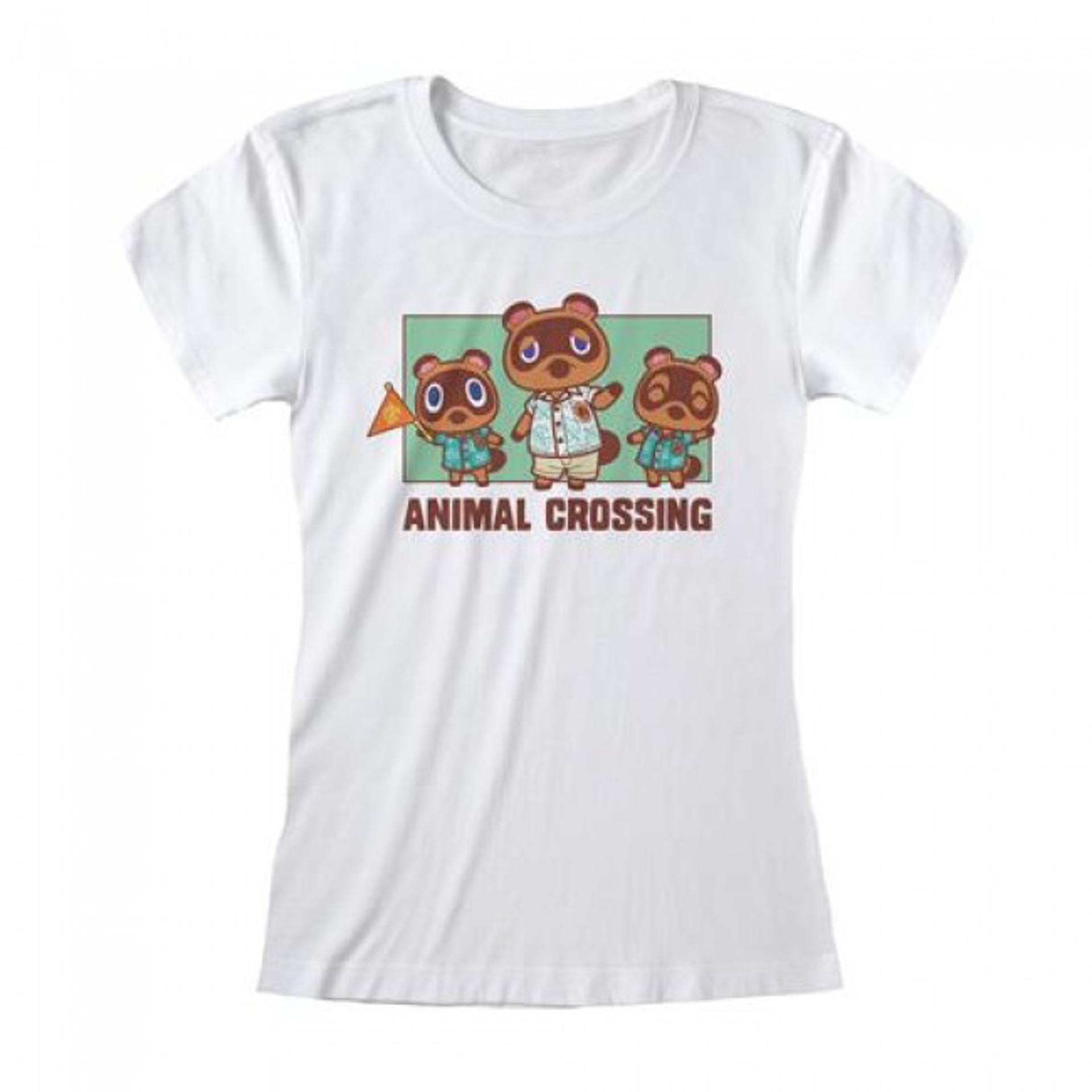 Nintendo - T-shirt Enfant Blanc Animal Crossing Famille de Nook - 3-4 ans - flash vidéo