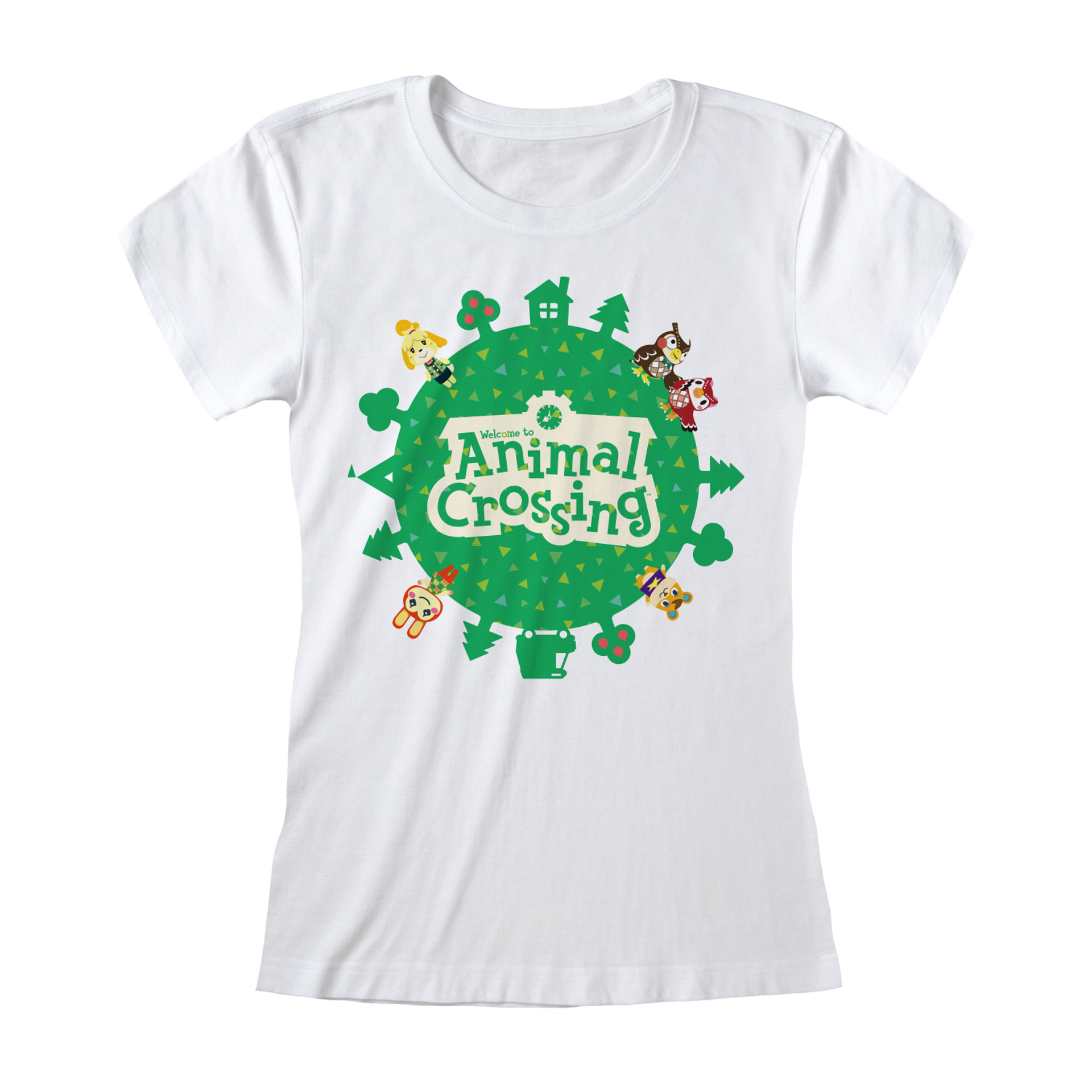 Nintendo - T-Shirt ajusté Blanc Logo Animal Crossing - S - flash vidéo