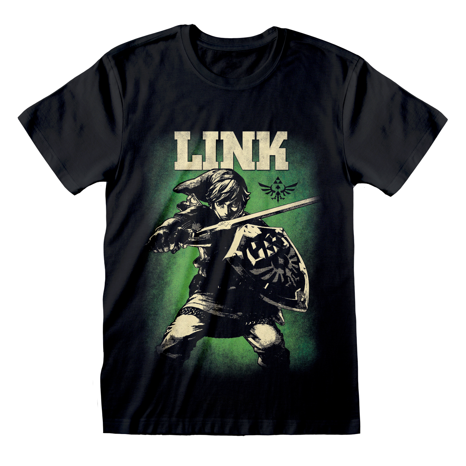Nintendo - T-Shirt unisexe Noir The Legend of Zelda Héros d'Hyrule - M - flash vidéo