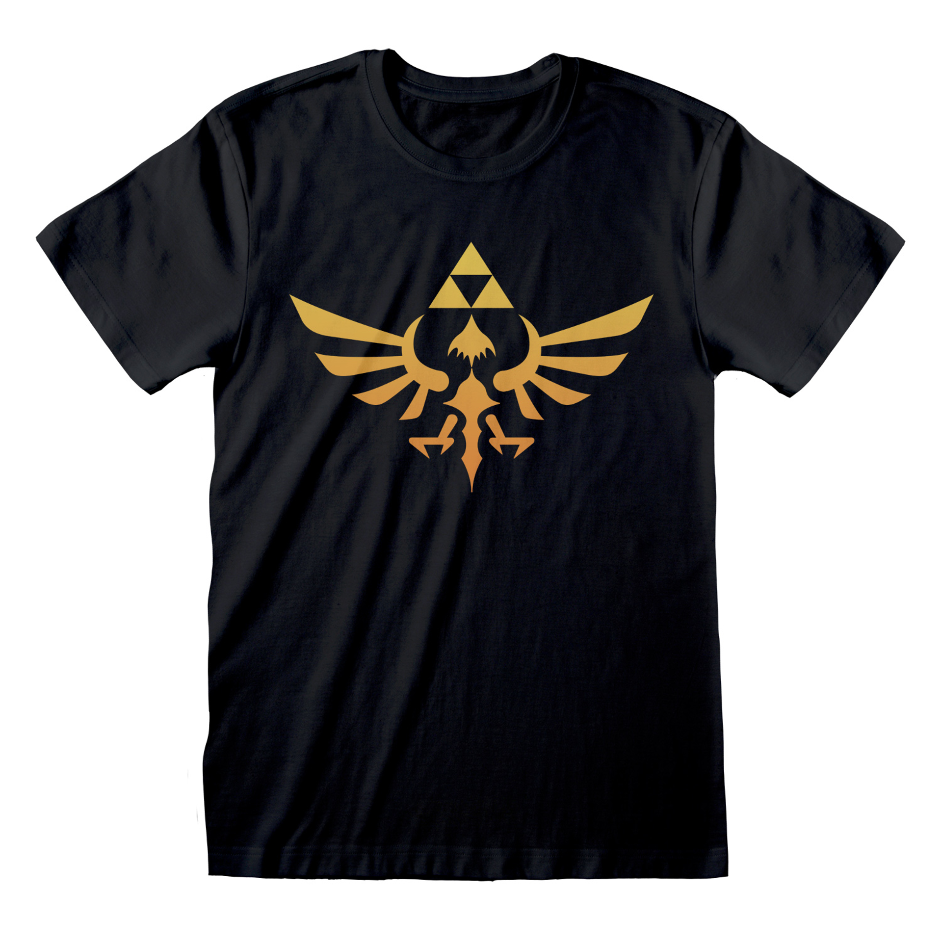 Nintendo - T-Shirt unisexe Noir The Legend of Zelda Logo du Royaume d'Hyrule - L - flash vidéo