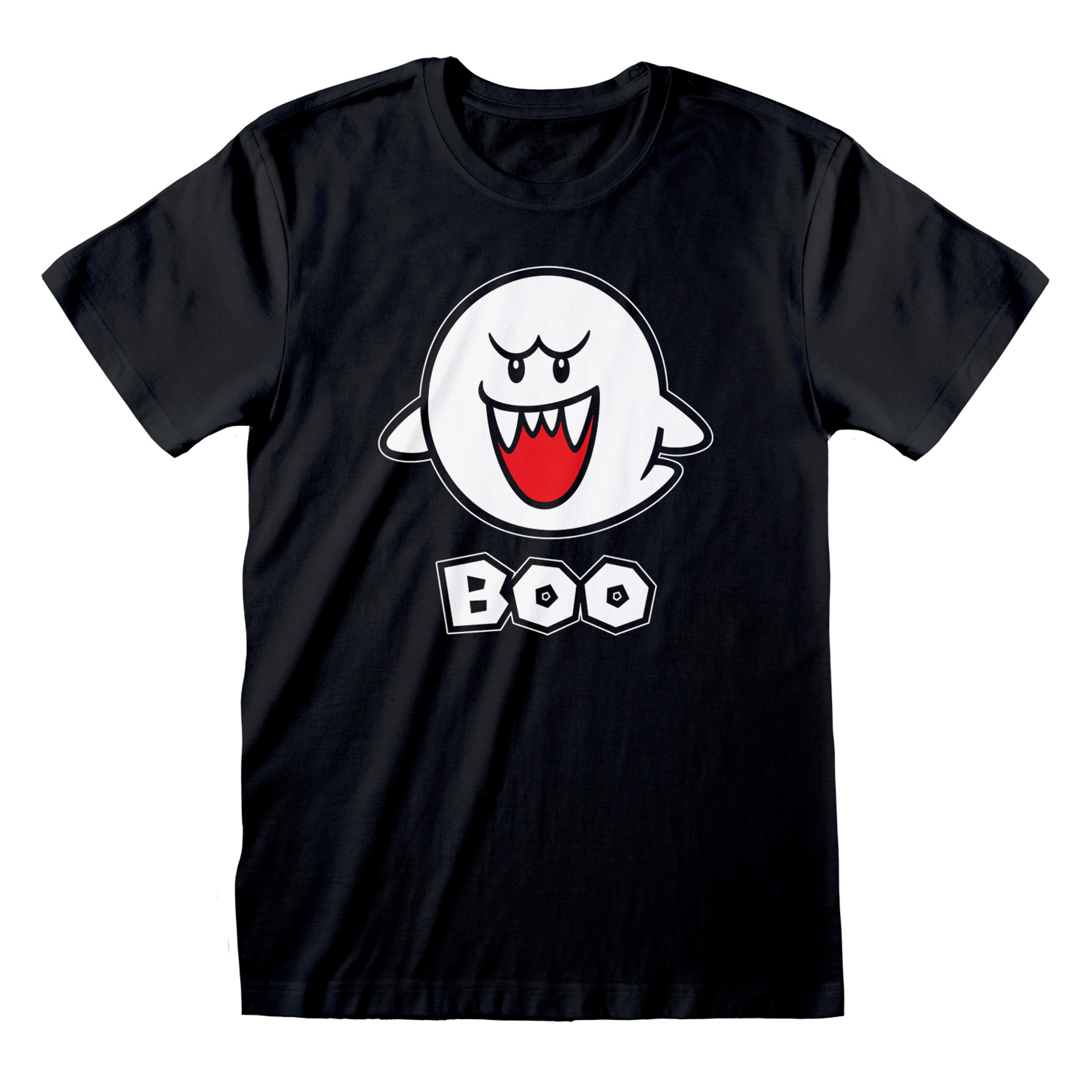Nintendo - T-Shirt unisexe Noir Super Mario Boo - M - flash vidéo