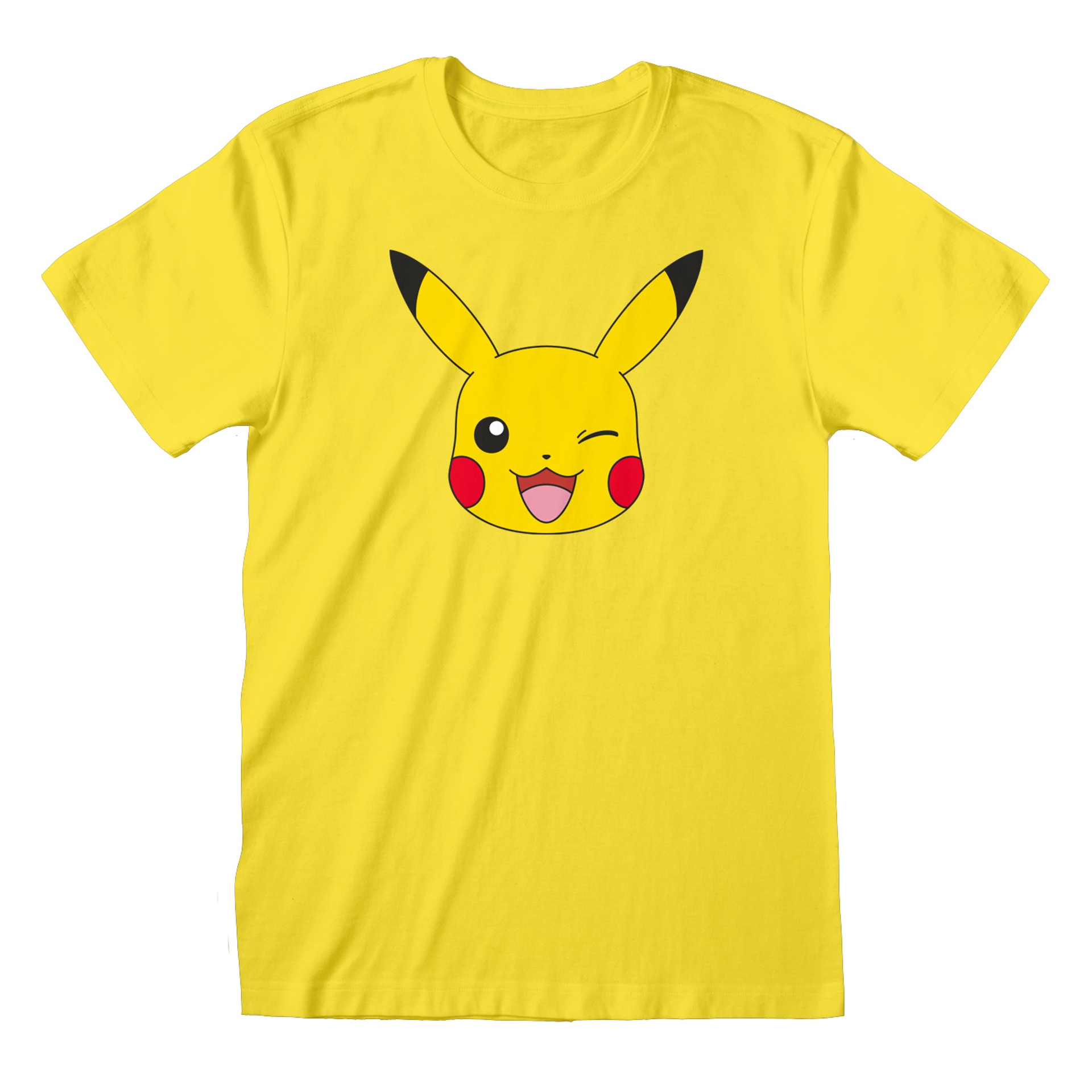 Nintendo - T-Shirt unisexe Jaune Pokémon Tête de Pikachu - S - flash vidéo