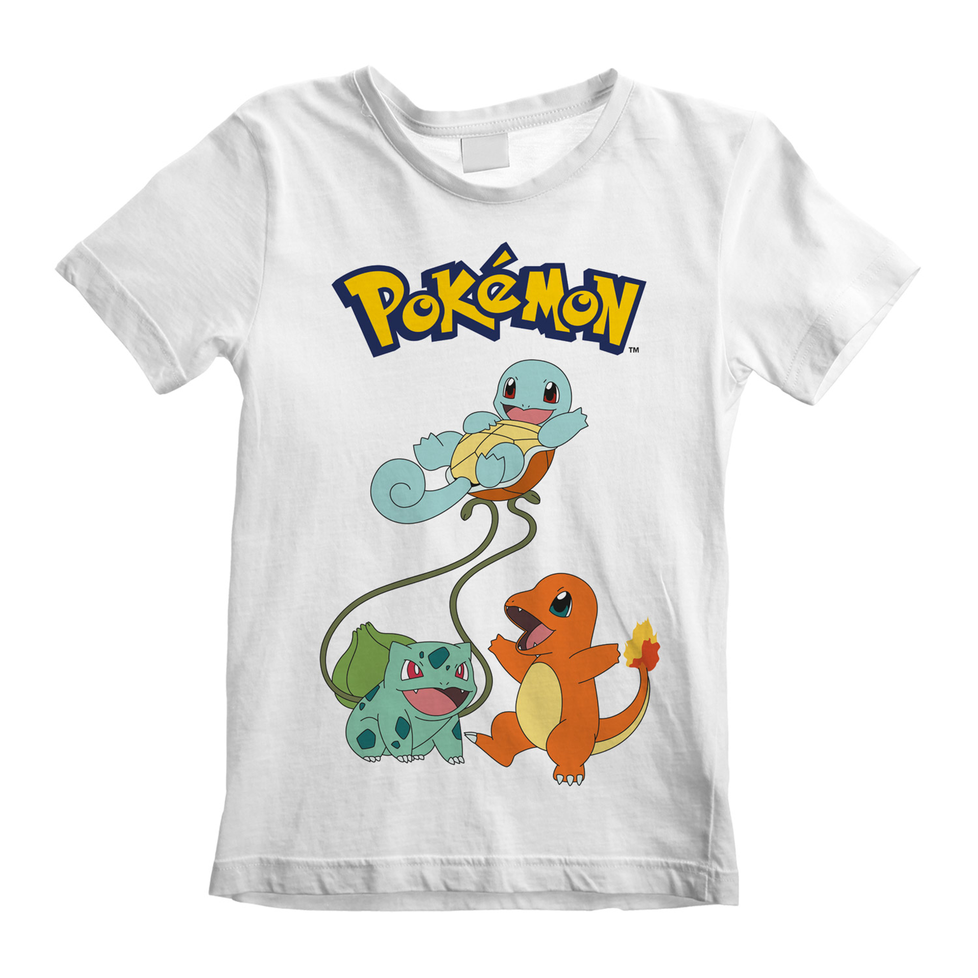 Nintendo - T-shirt Enfant Blanc Pokémon Trio de départ - 5-6 ans - flash vidéo