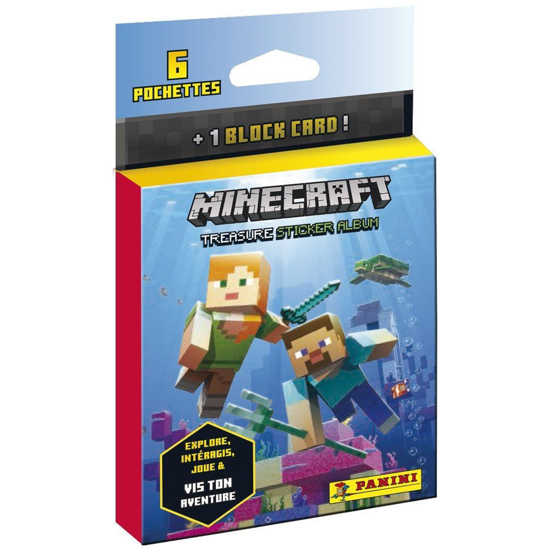 Panini - Minecraft Blister 6 Pochettes + 1 Carte Edition Limitée - flash vidéo