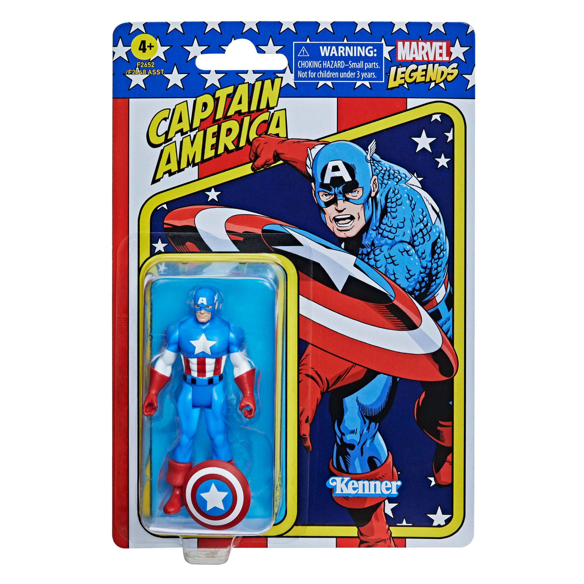Marvel Legends Series - Retro Collection - Figurine d'action Captain America 10cm - flash vidéo