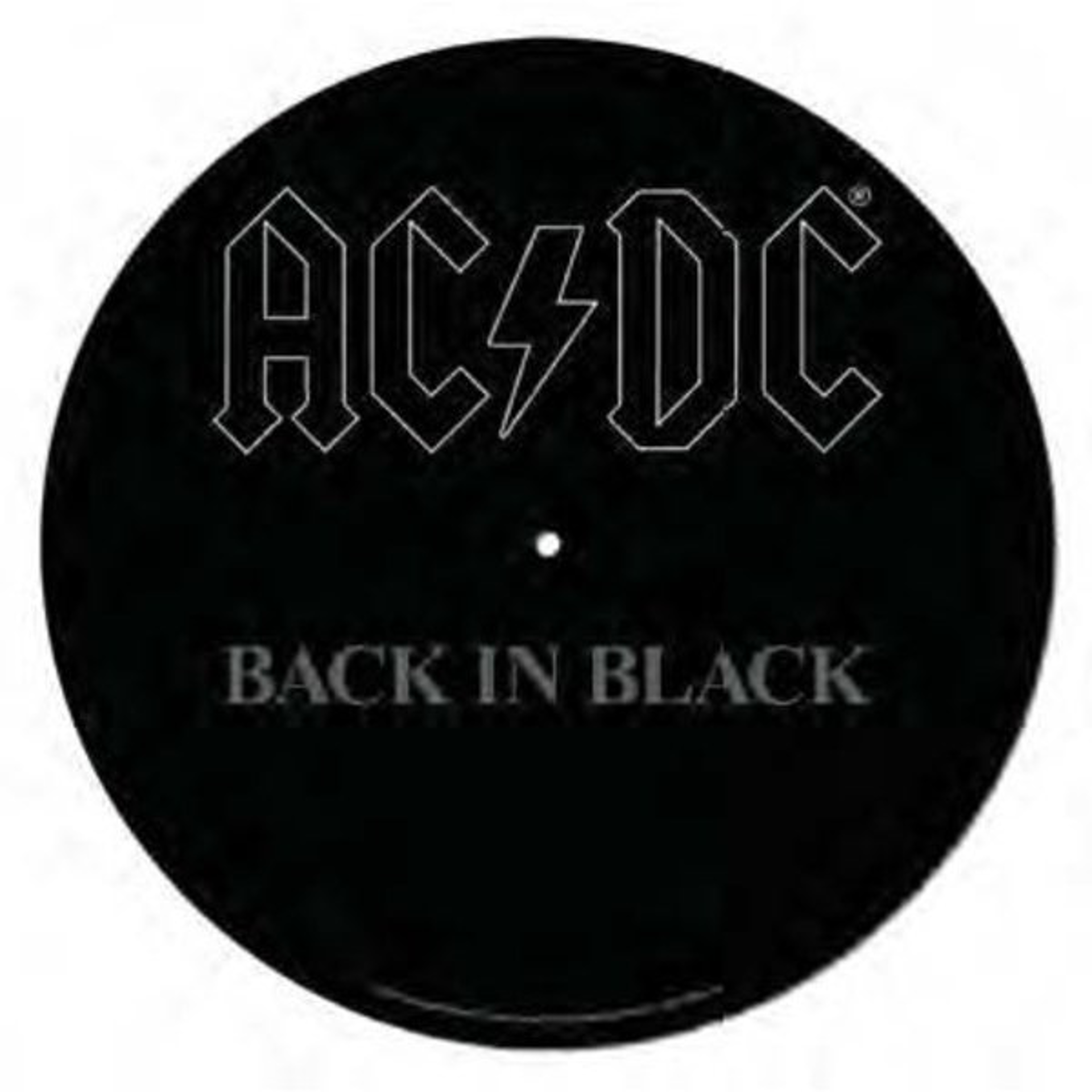 AC/DC - Feutrine pour tourne-disque Album Back In Black 30cm - flash vidéo