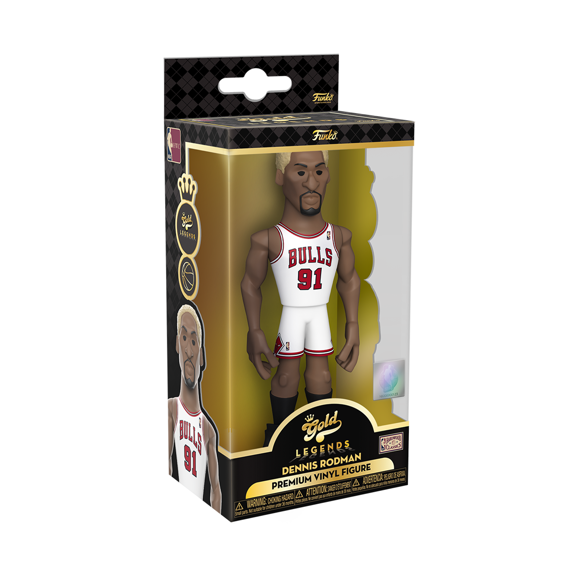 Funko Gold Legends: NBA Bulls - Dennis Rodman 5" Premium Vinyl Figure (with Chase) - flash vidéo