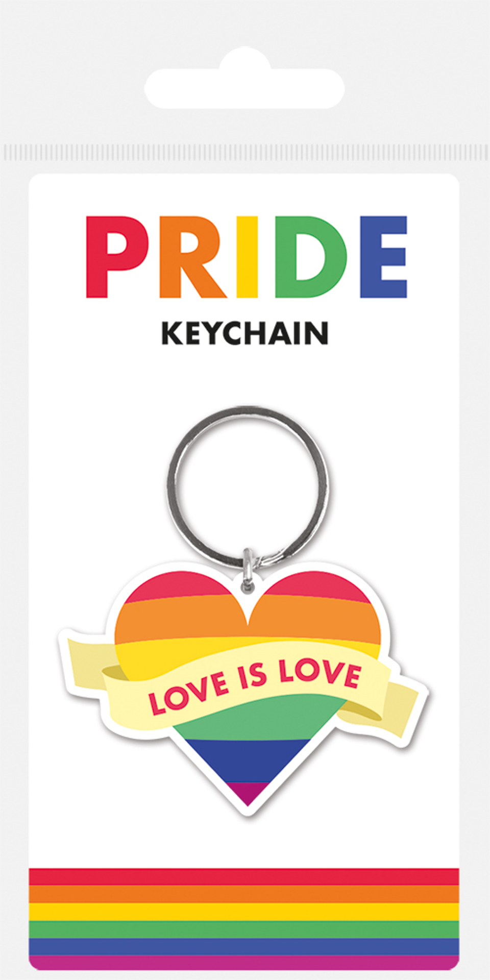 Pride - Porte-clefs en caoutchouc "Love Is Love" - flash vidéo
