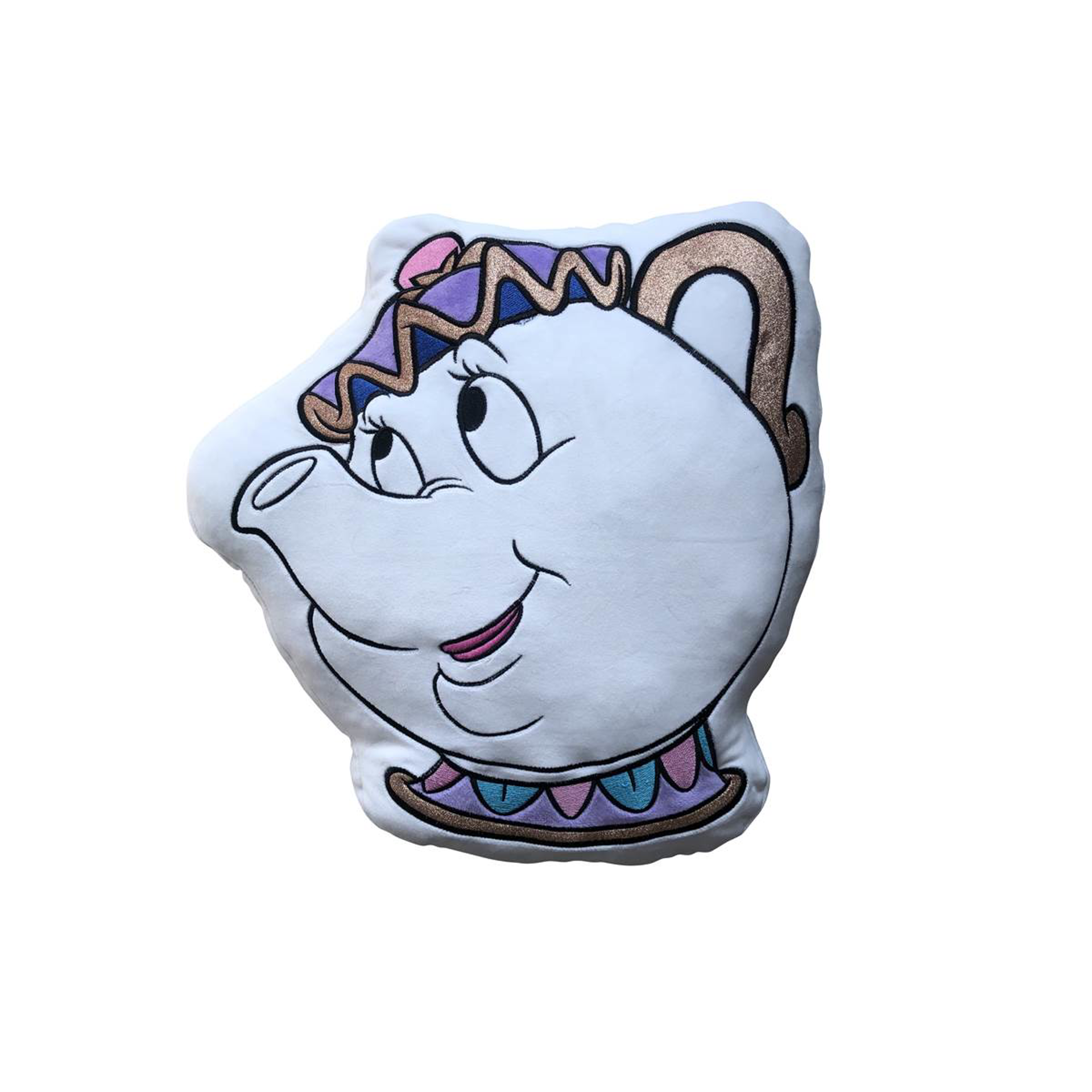 Disney La Belle et la Bête - Coussin en forme de Madame Samovar 40cm - flash vidéo