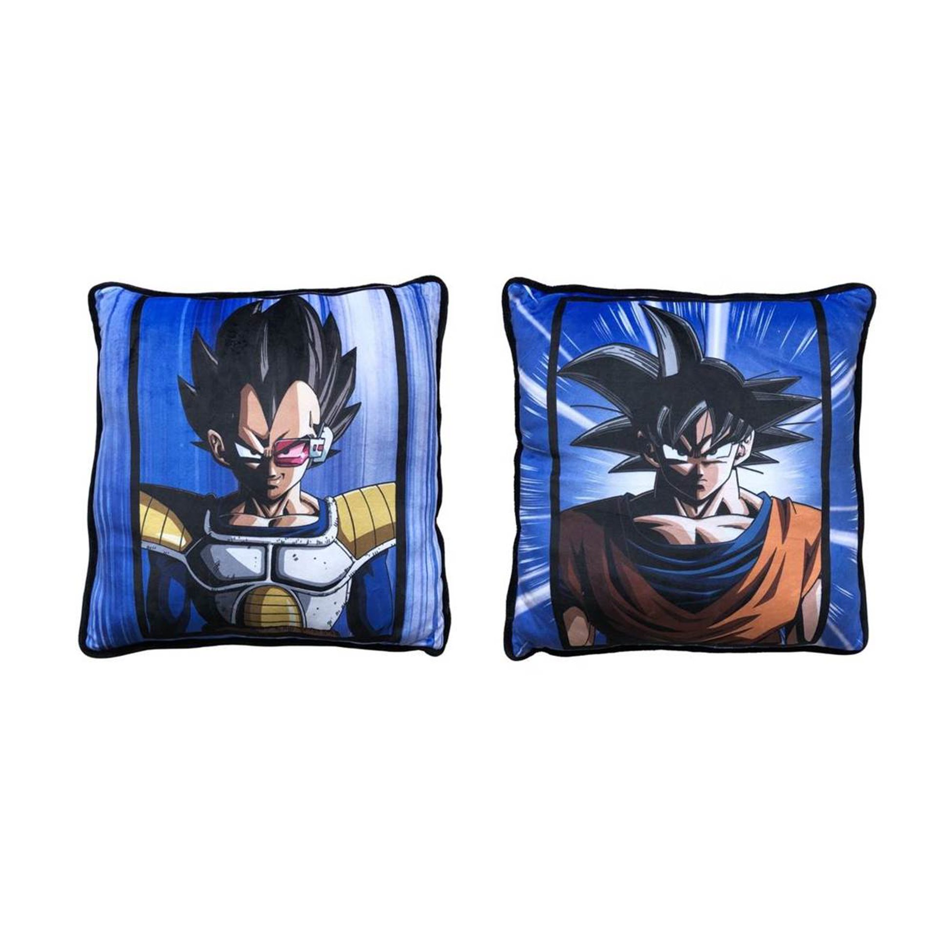 Dragon Ball Z - Coussin carré double face Vegeta et Goku - flash vidéo
