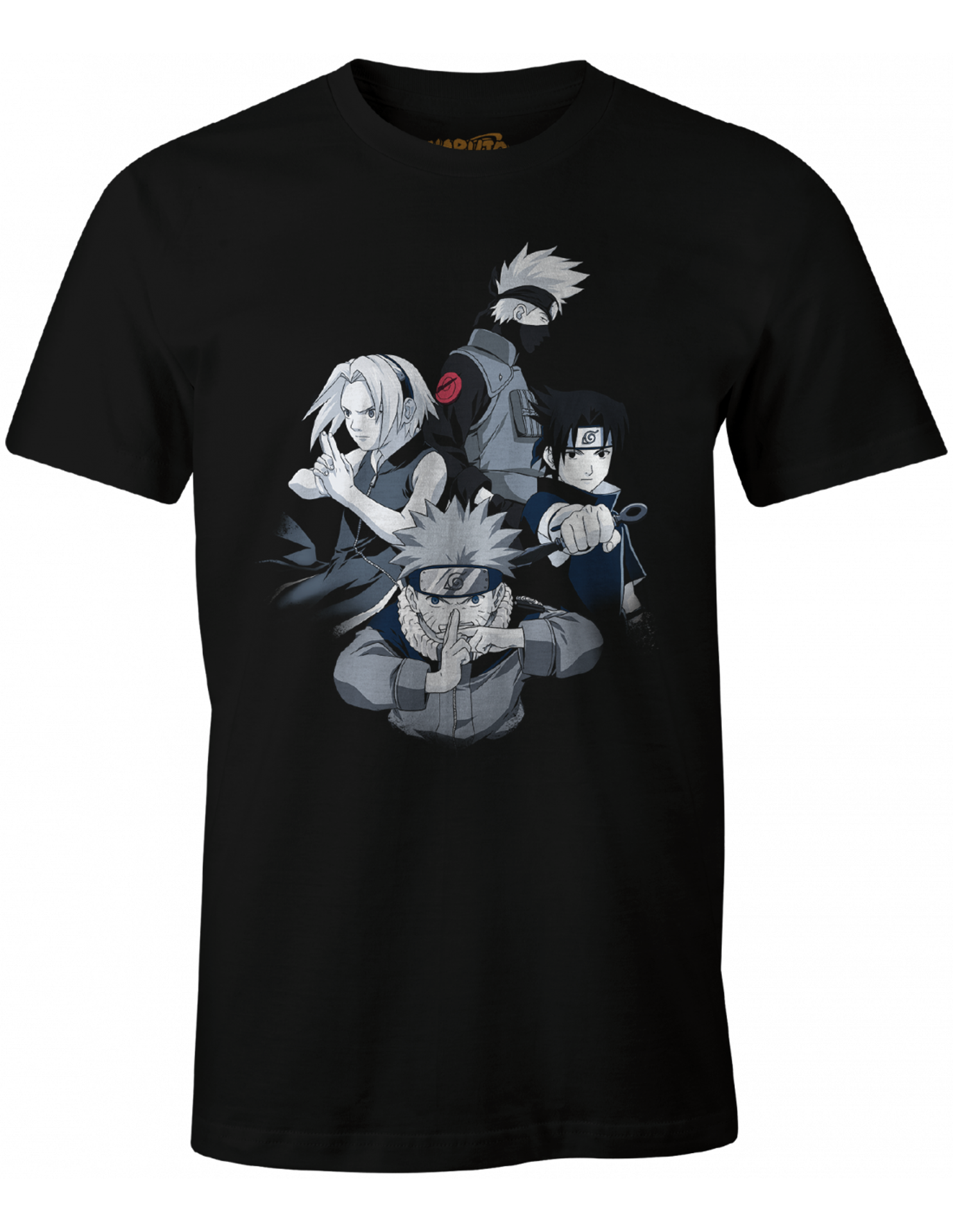 Naruto - T-shirt Noir Équipe - XXL - flash vidéo