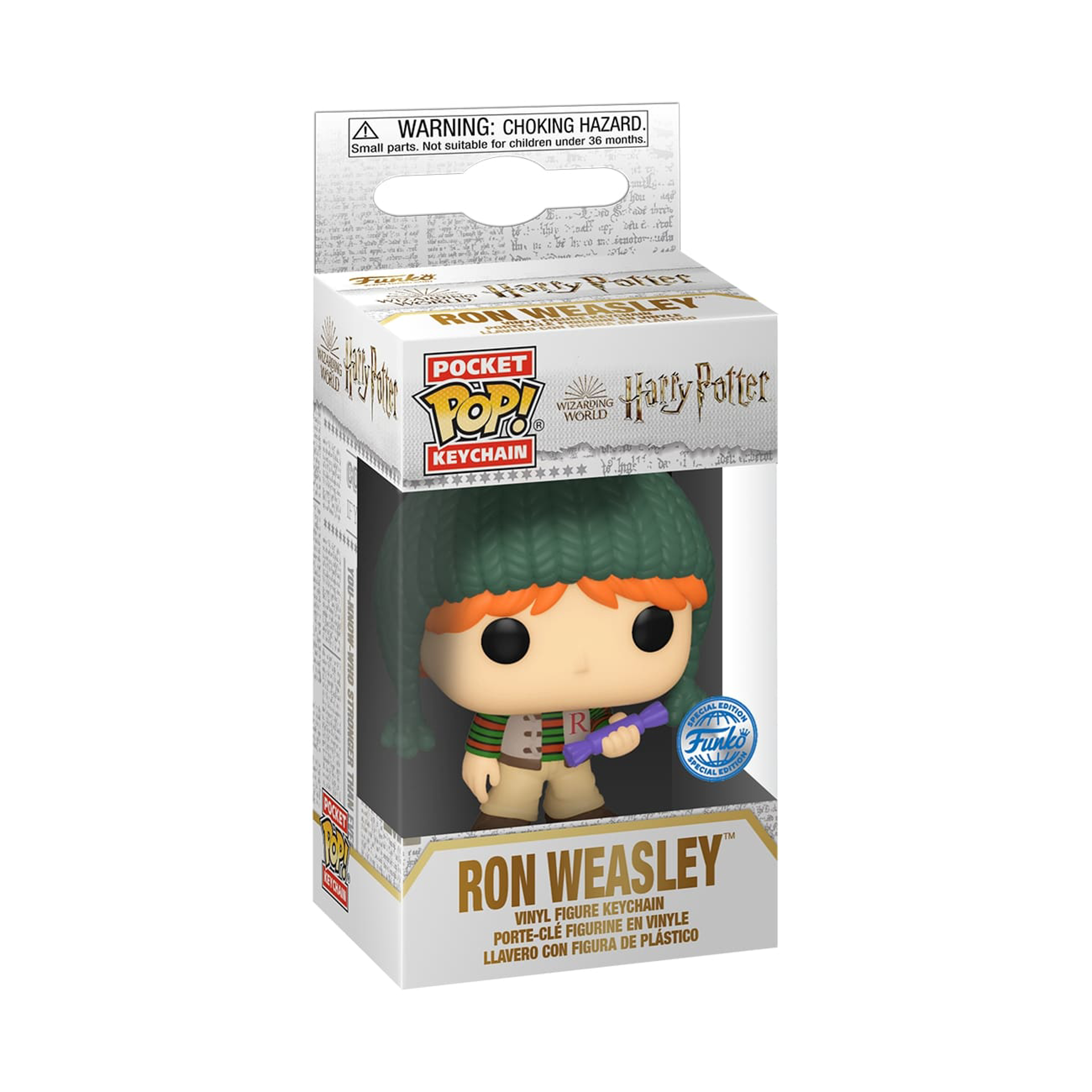 Funko Pocket Pop! Keychain: Harry Potter Holiday - Ron Weasley - flash vidéo
