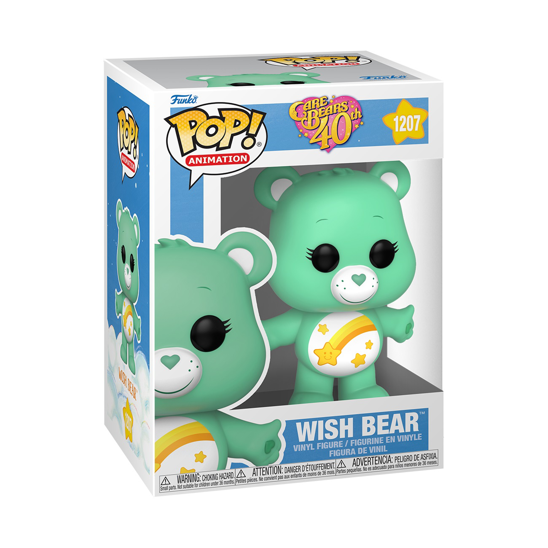 Funko Pop! Animation: Care Bears 40th Anniversary - Wish Bear (with Flocked Chase) - flash vidéo