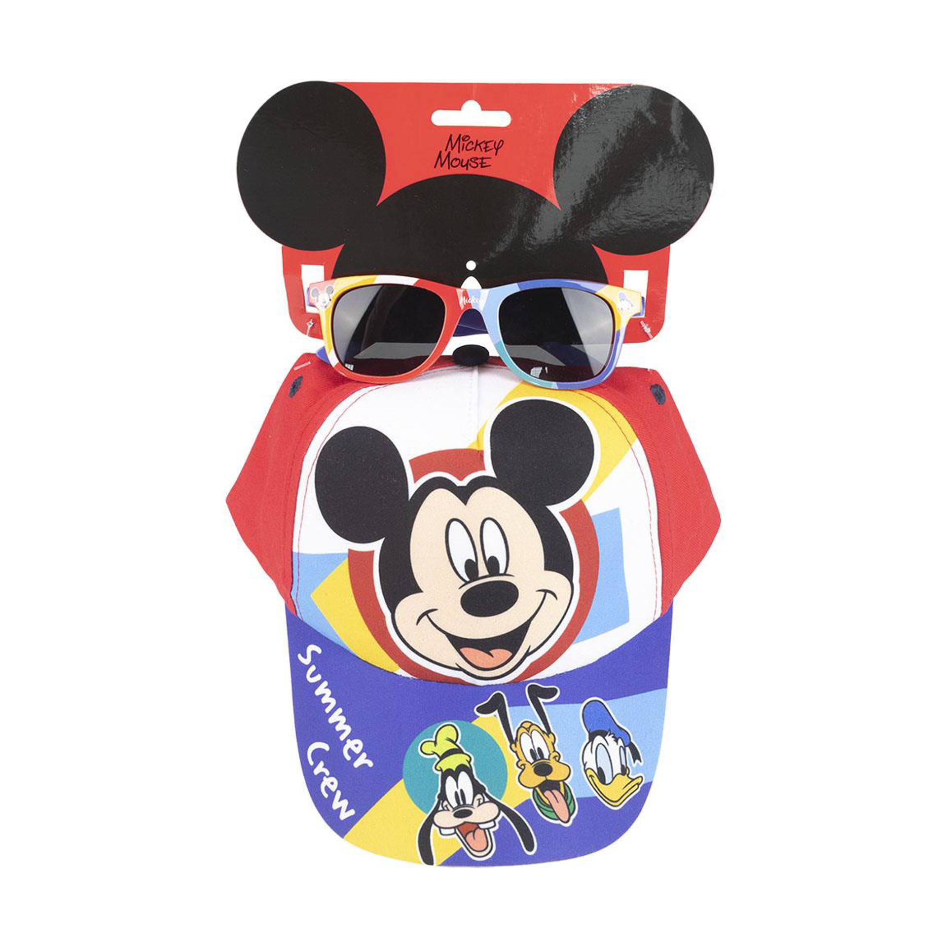Disney - Ensemble casquette et lunettes de soleil "Summer Crew" de Mickey pour enfants - flash vidéo