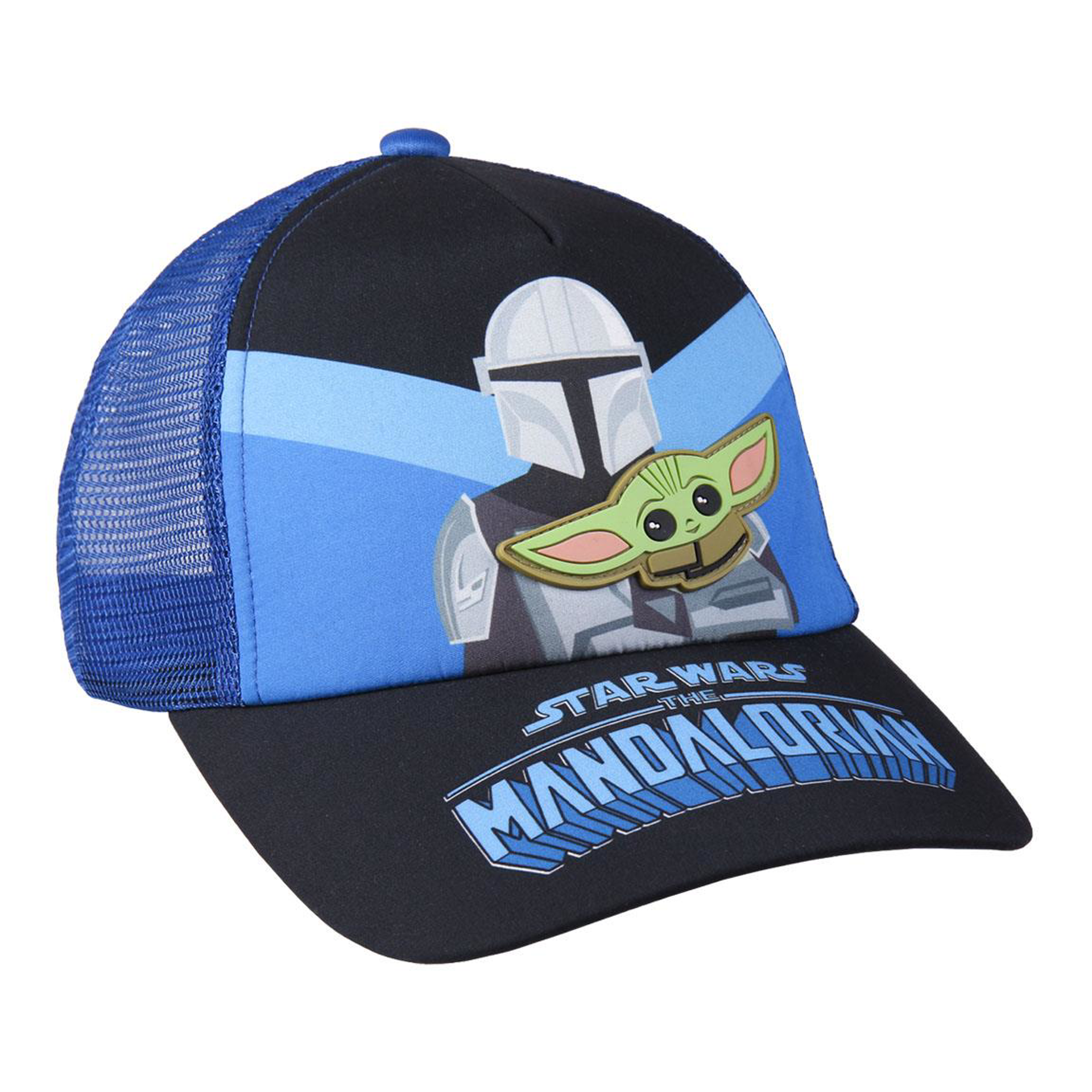 Star Wars: The Mandalorian - Casquette de baseball bleue Le Mandalorien et Grogu pour Enfants/Ado - flash vidéo