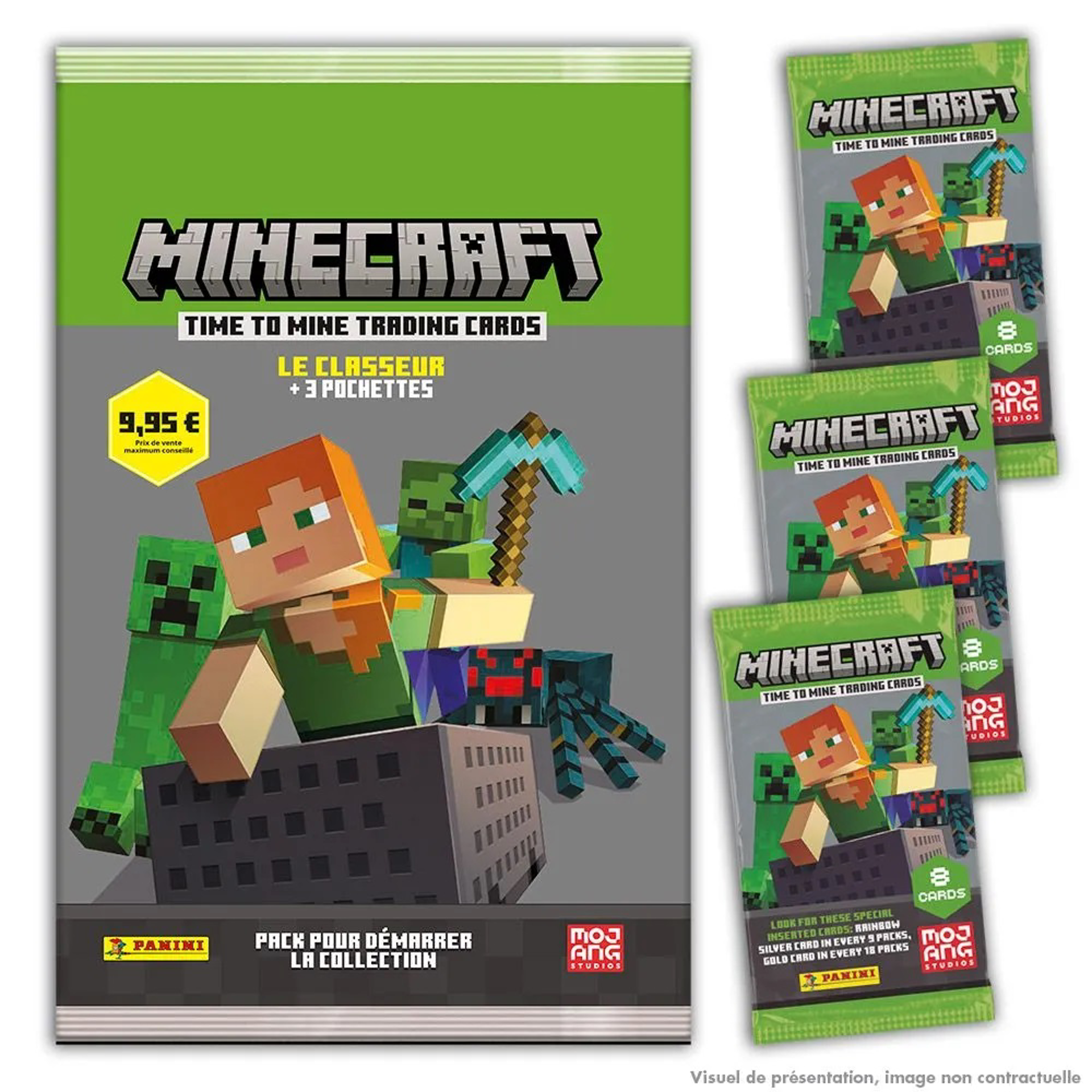 Panini - Pack de démarrage Minecraft: Time to Mine Trading Cards - flash vidéo
