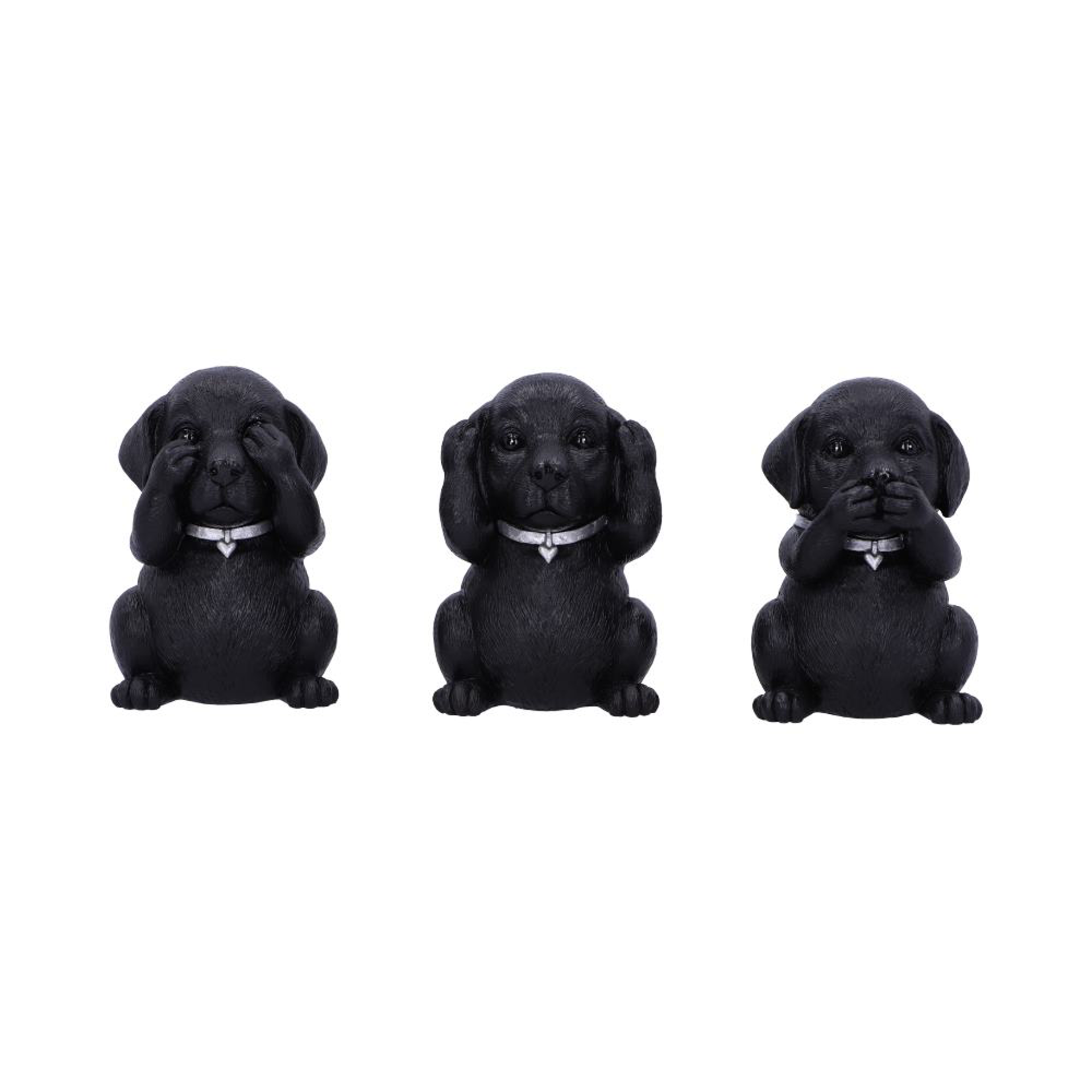 Les Trois Petits Labrador de la Sagesse Figurine 8.5cm - flash vidéo