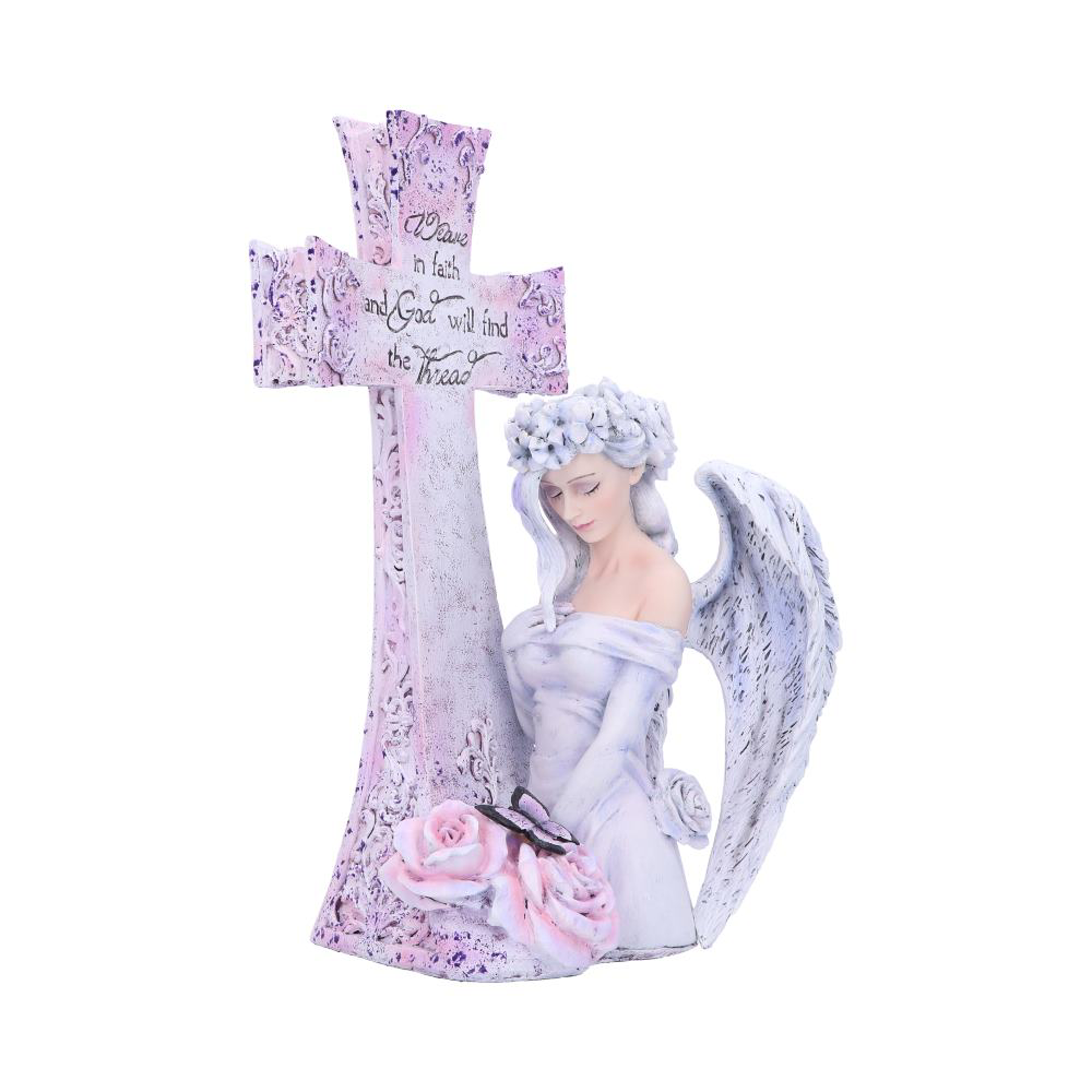 Weave in Faith Angel Figurine par Jessica Galbreth 26cm - flash vidéo