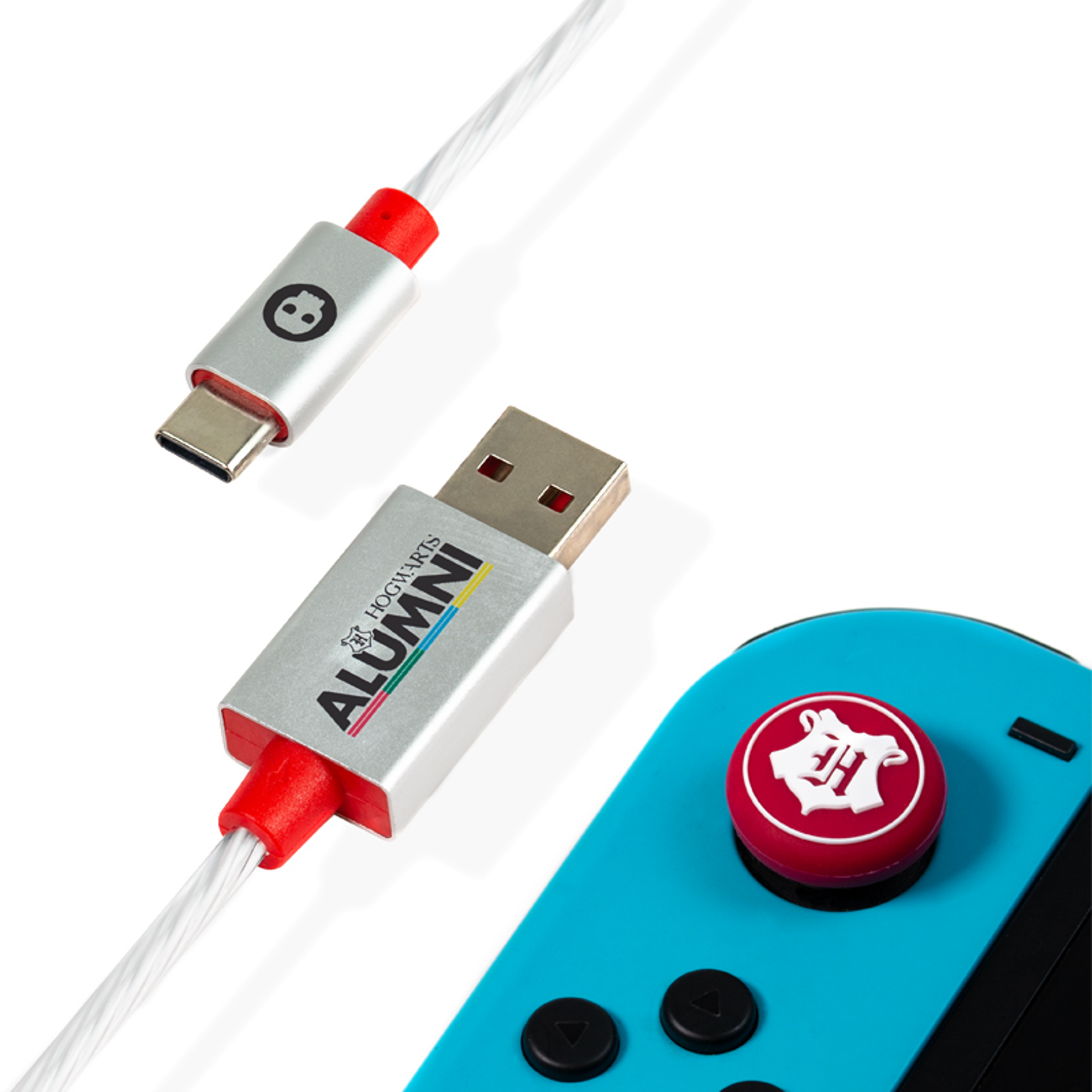 Harry Potter - Câble micro-USB LED officiel et reposes-pouce pour Nintendo Switch, PS5, Xbox Series X|S et mobile - flash vidéo