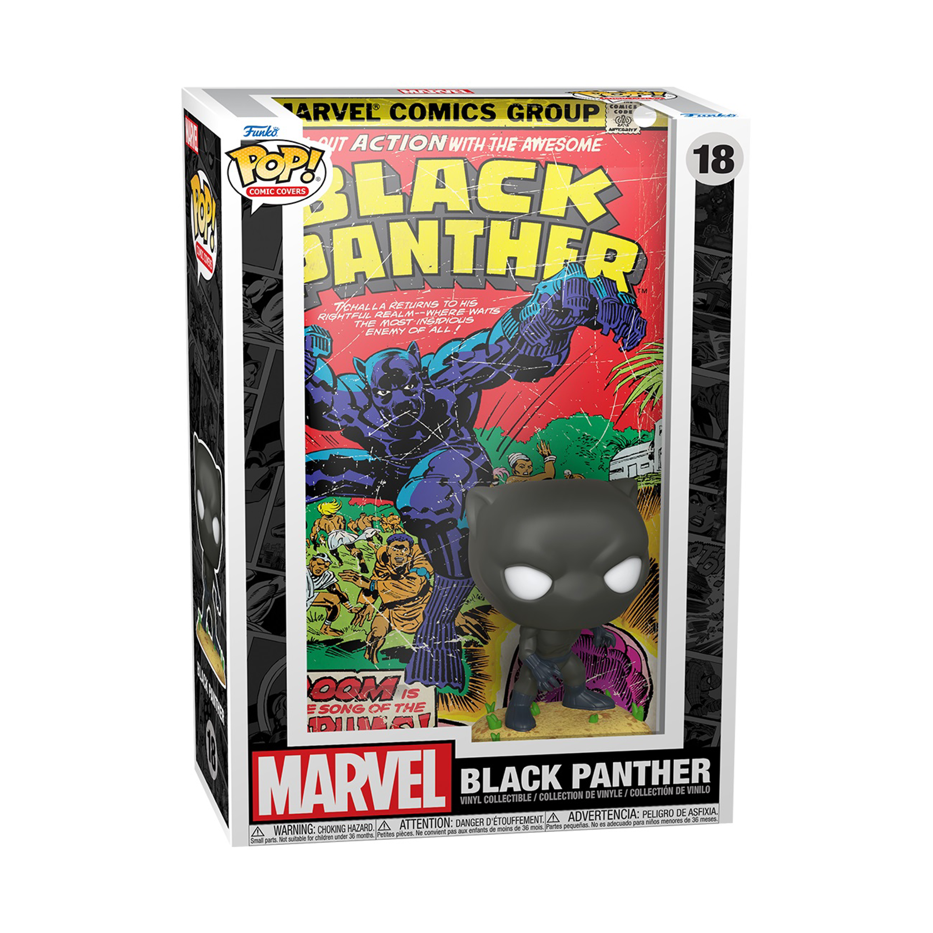 Funko Pop! Comic Cover: Marvel - Black Panther ENG Merchandising - flash vidéo