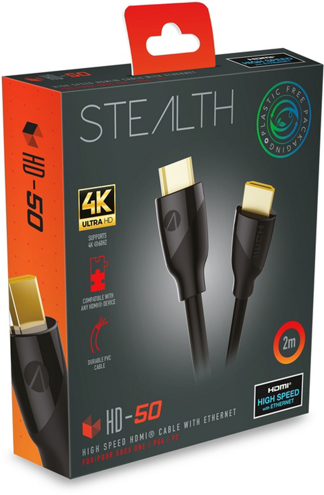 Stealth - Câble HDMI 4K Ultra HD Haute Vitesse avec Ethernet HD-50 - flash vidéo