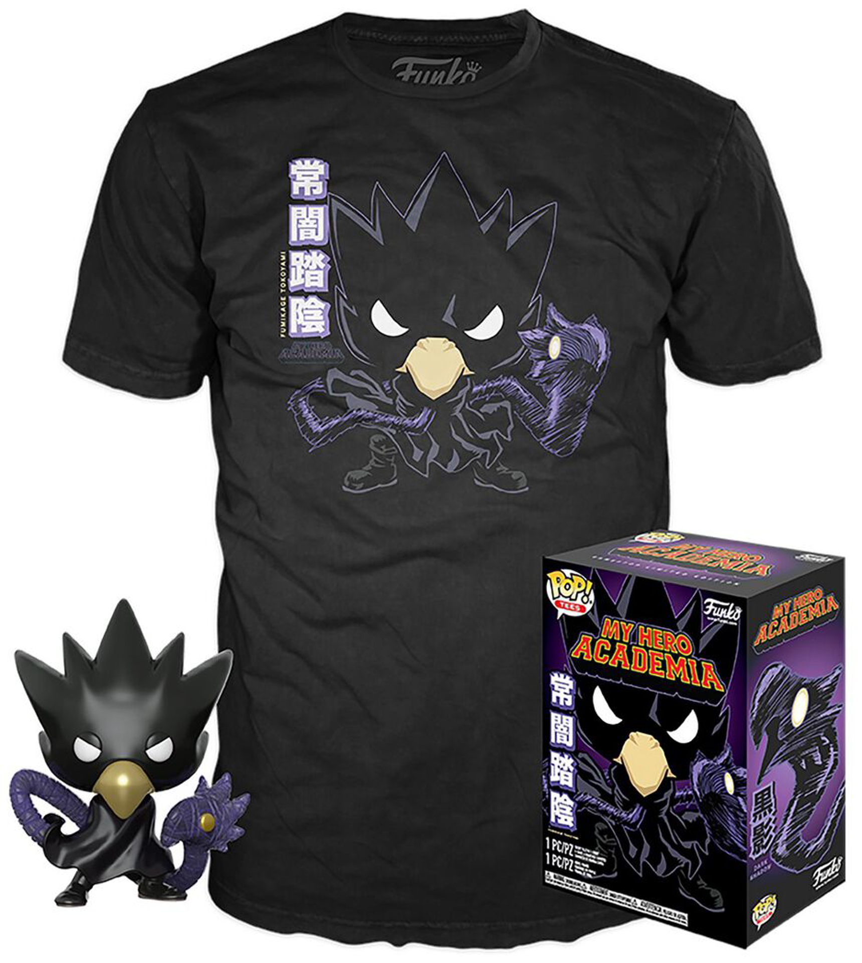 Funko Pop! & Tee: My Hero Academia - Tokoyami - M - flash vidéo