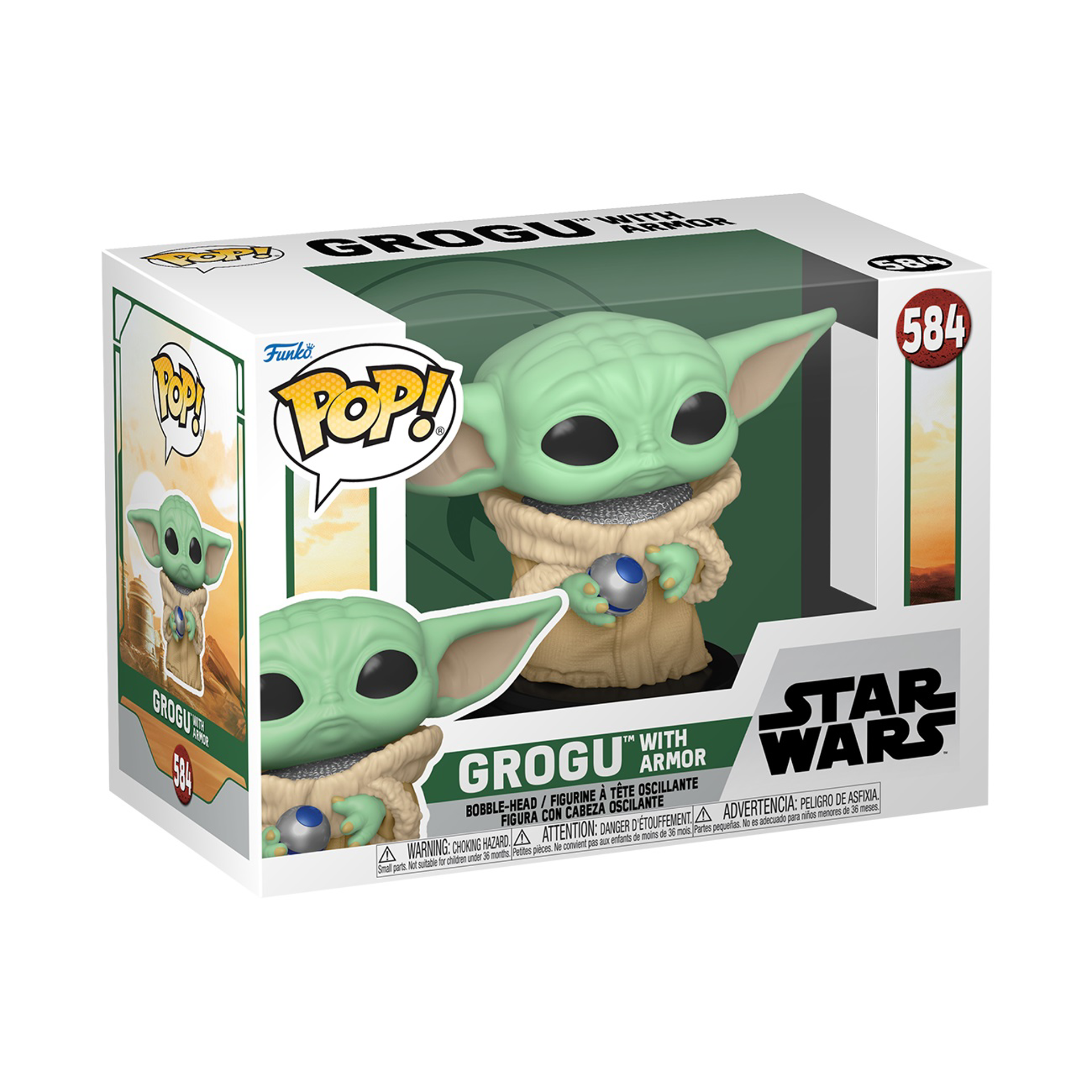 Funko Pop! Star Wars: The Book of Boba Fett - Grogu with Armor - flash vidéo