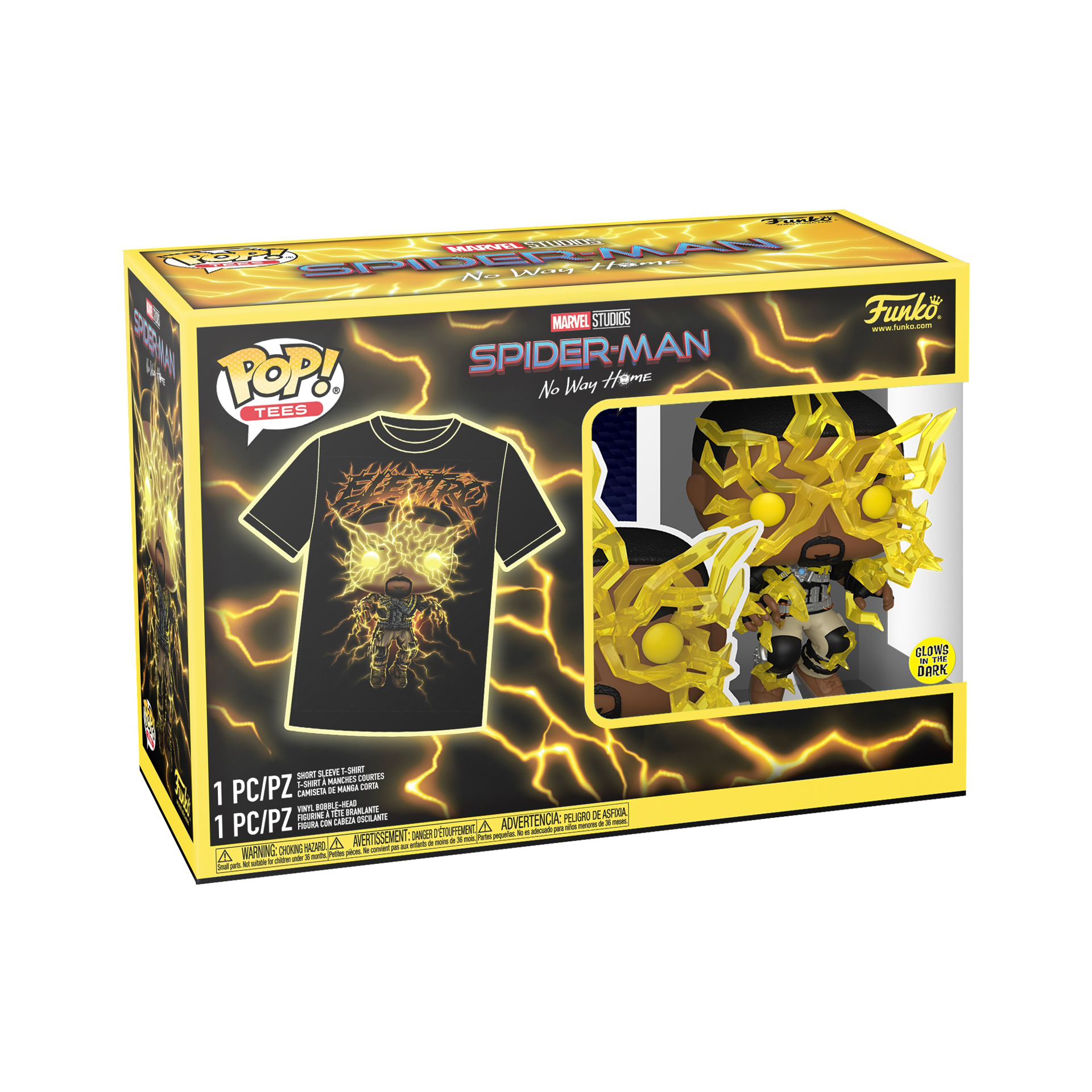 Funko Pop! & Tee: Spider-Man: No Way Home - Electro (Glow in the Dark) - L - flash vidéo
