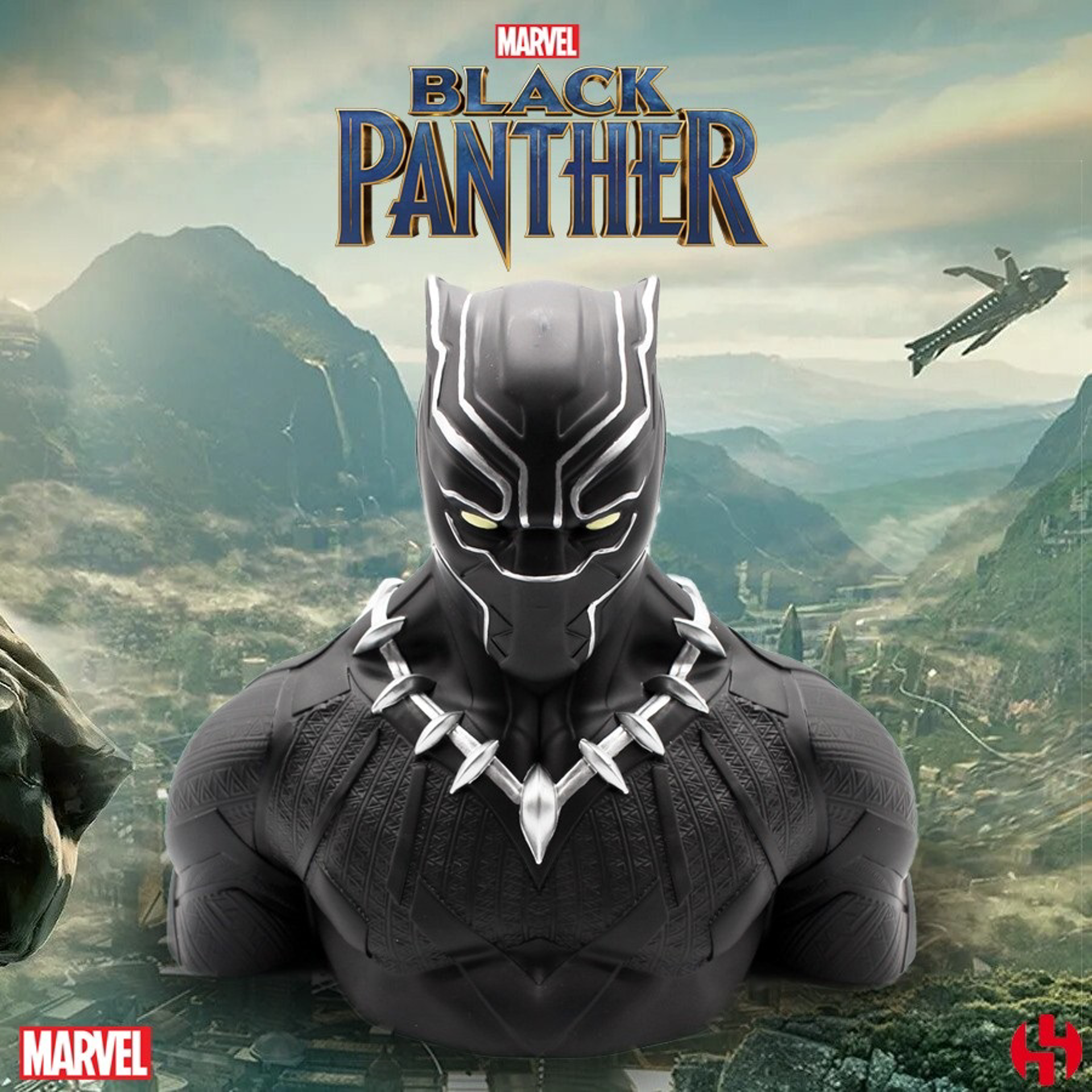 Marvel - Tirelire Deluxe Buste Black Panther Wakanda - flash vidéo