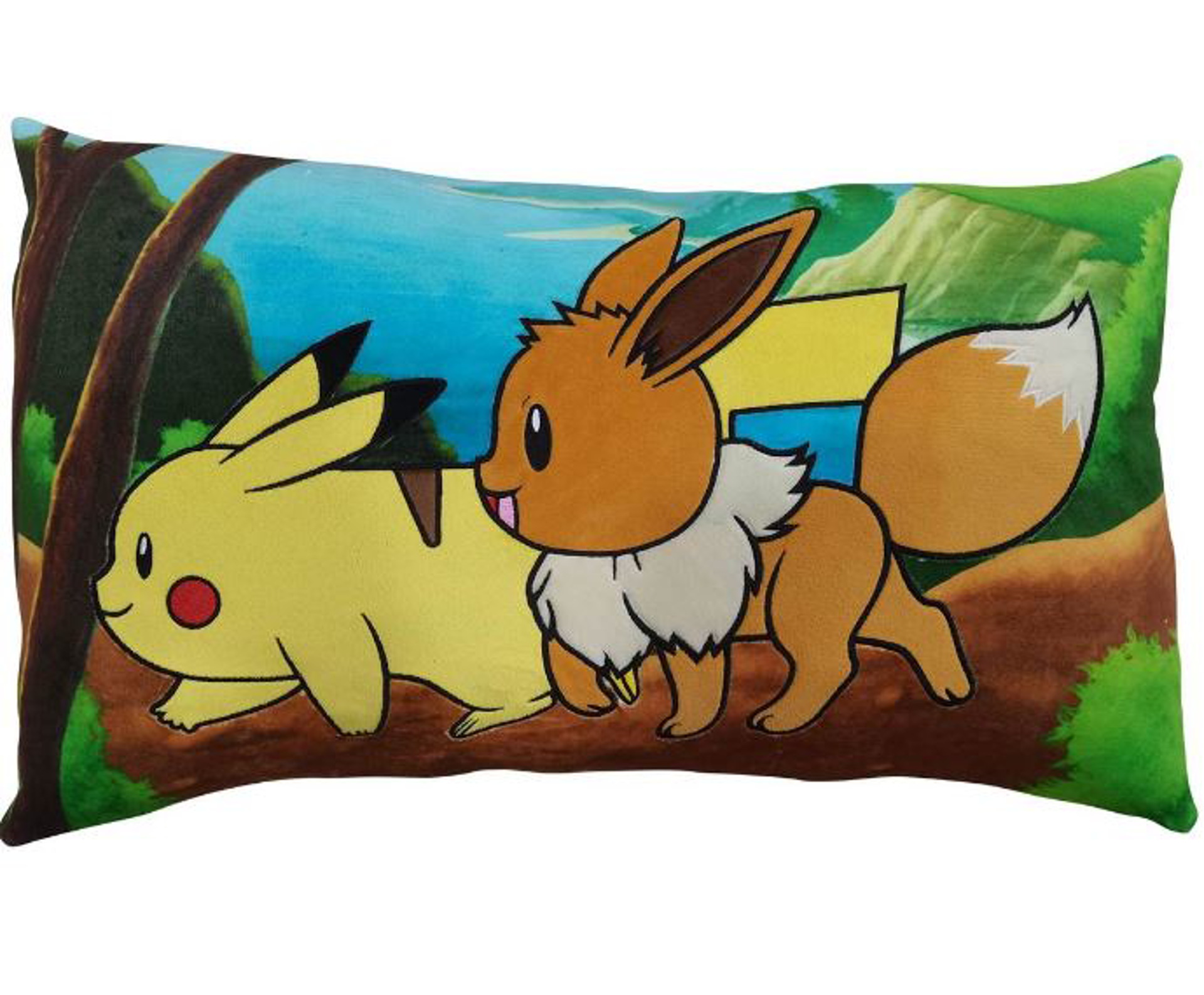 Pokémon - Coussin Pikachu et Evoli BFF 60cm - flash vidéo