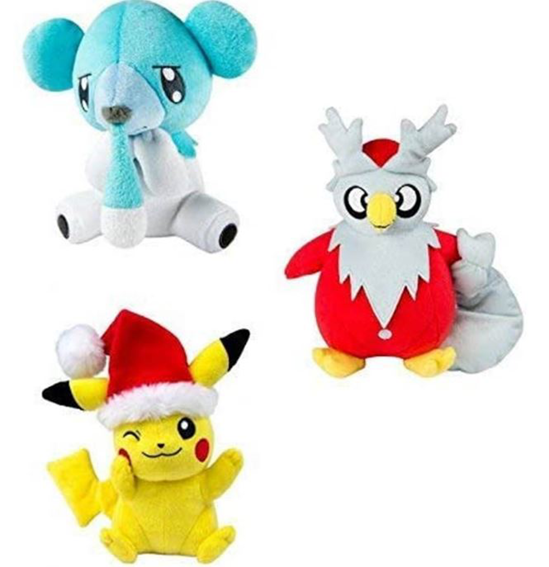 Pokémon - Peluches Nöel 20cm (Assortiment de 6) - flash vidéo