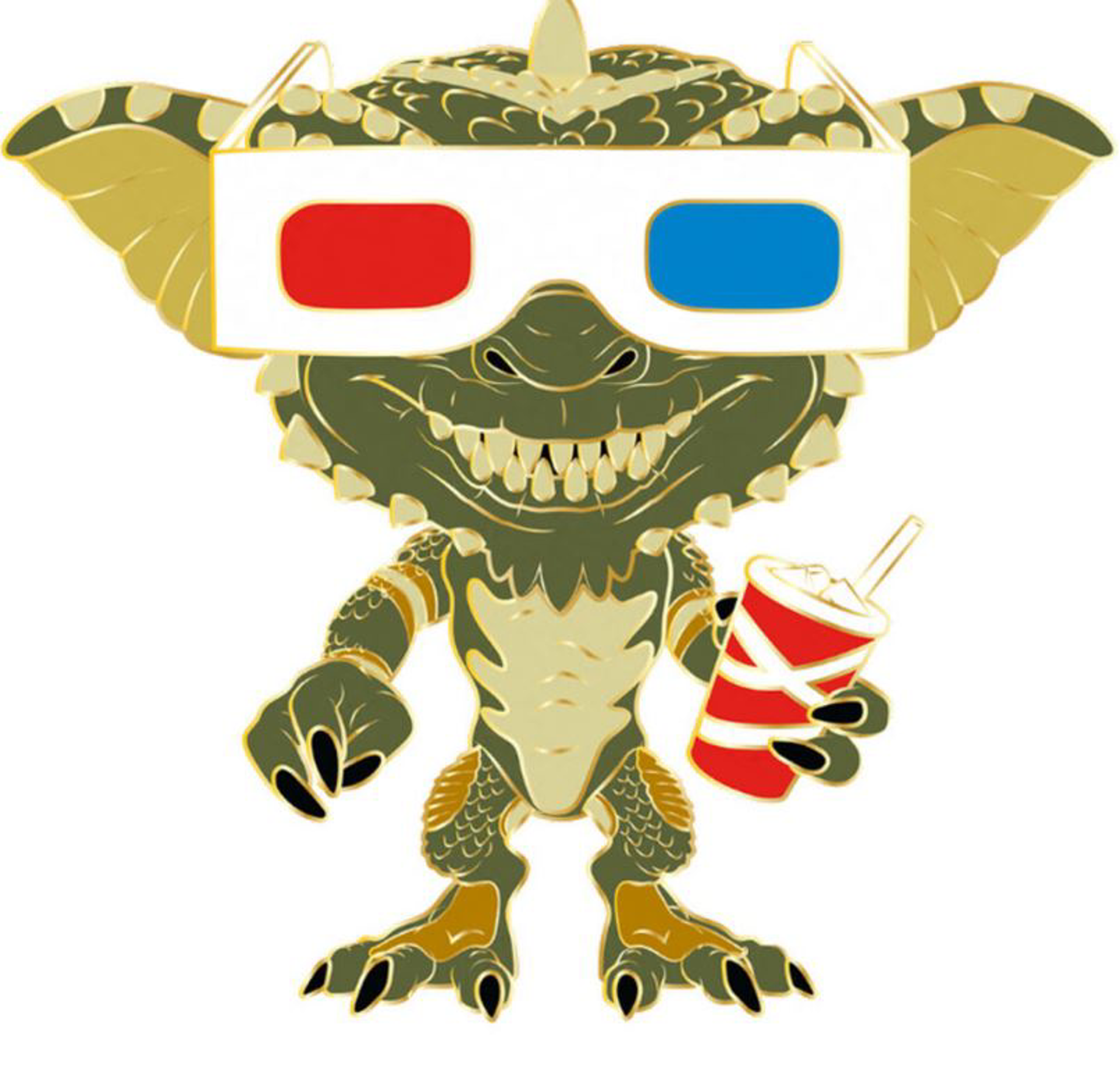 Loungefly: Funko Pop! Pins Horror: Gremlins - Stripe Large Enamel POP Pin - flash vidéo