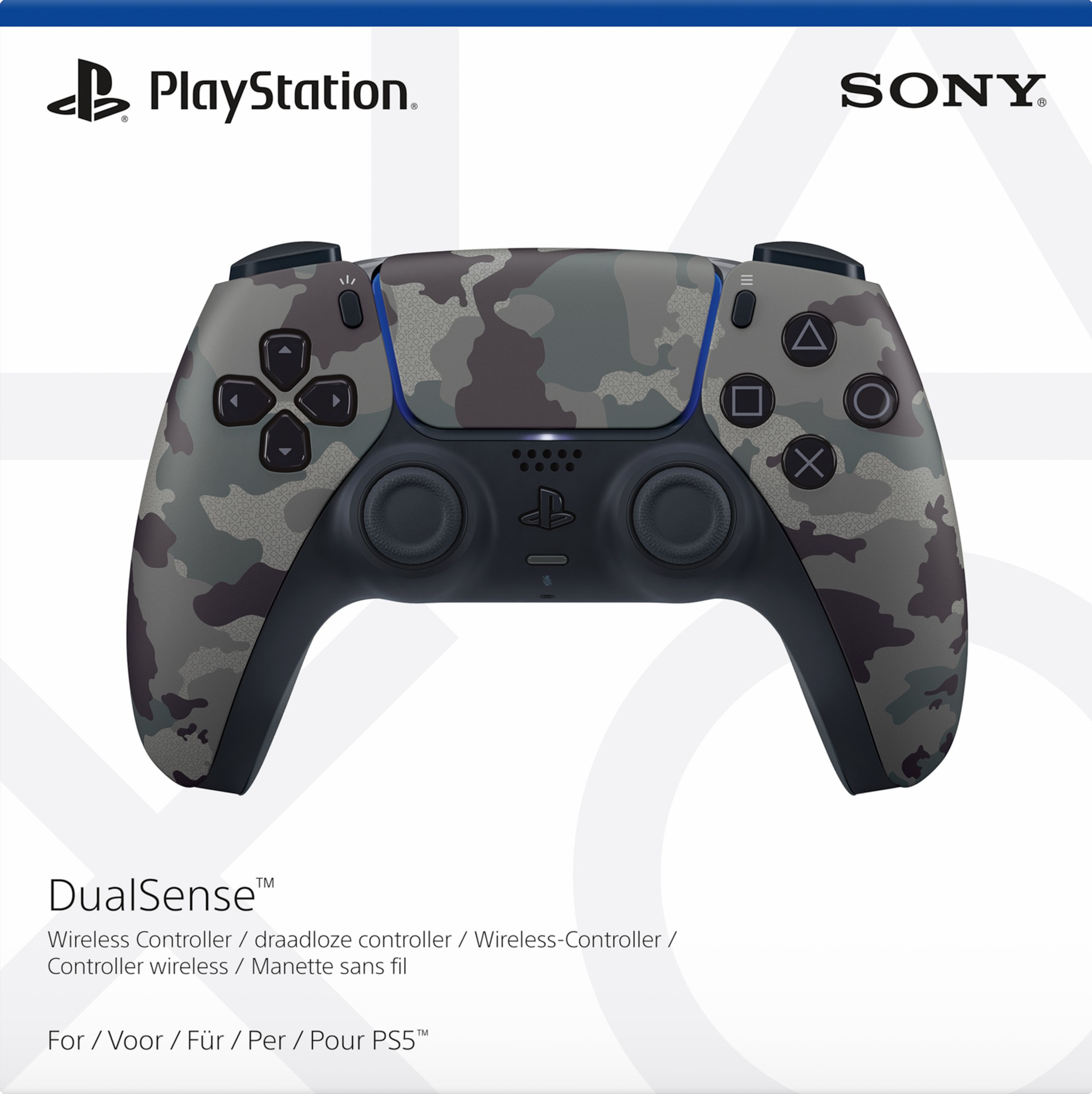 PS5 DualSense Wireless Controller Grey Camo - flash vidéo