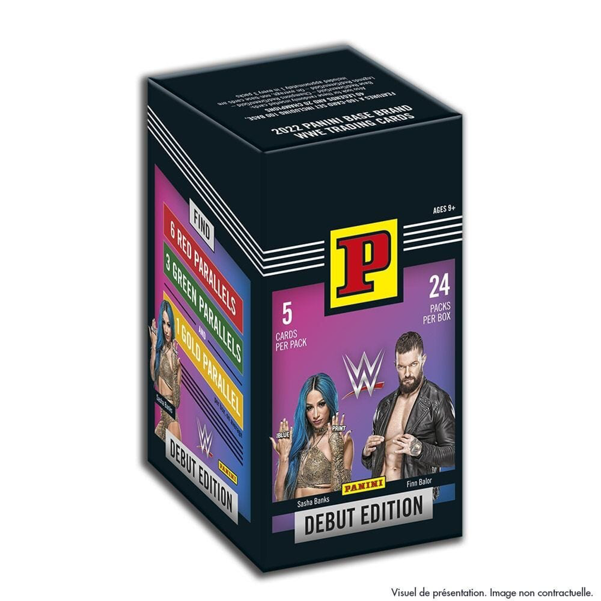 Panini - WWE 2022 Pochettes 5 Trading Cards en Boite de 24 - flash vidéo