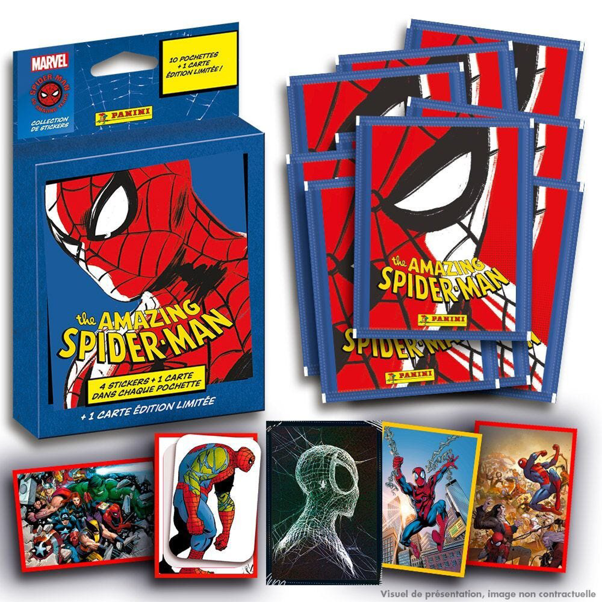 Panini - Blister 10 Pochettes Spider-man 60ème Anniversaire - flash vidéo
