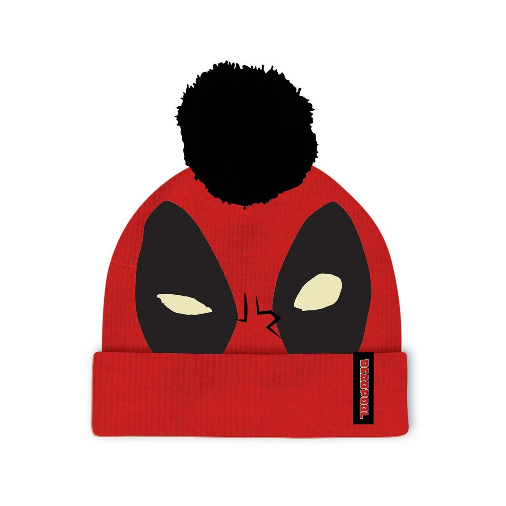 Marvel Comics - Bonnet à Pompon Noir et Rouge Deadpool - flash vidéo