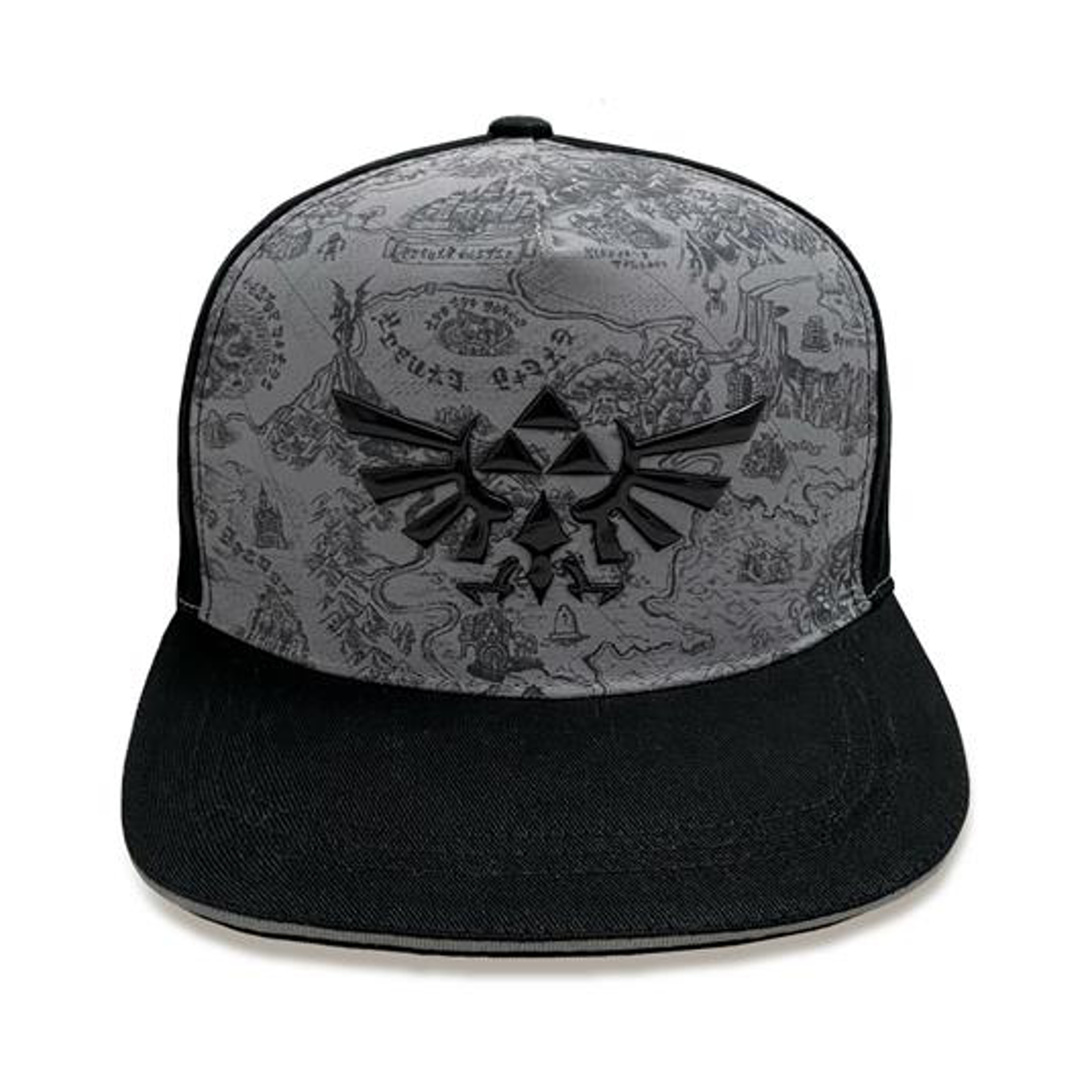 The Legend Of Zelda - Casquette Snapback Noir Carte et Logo - flash vidéo