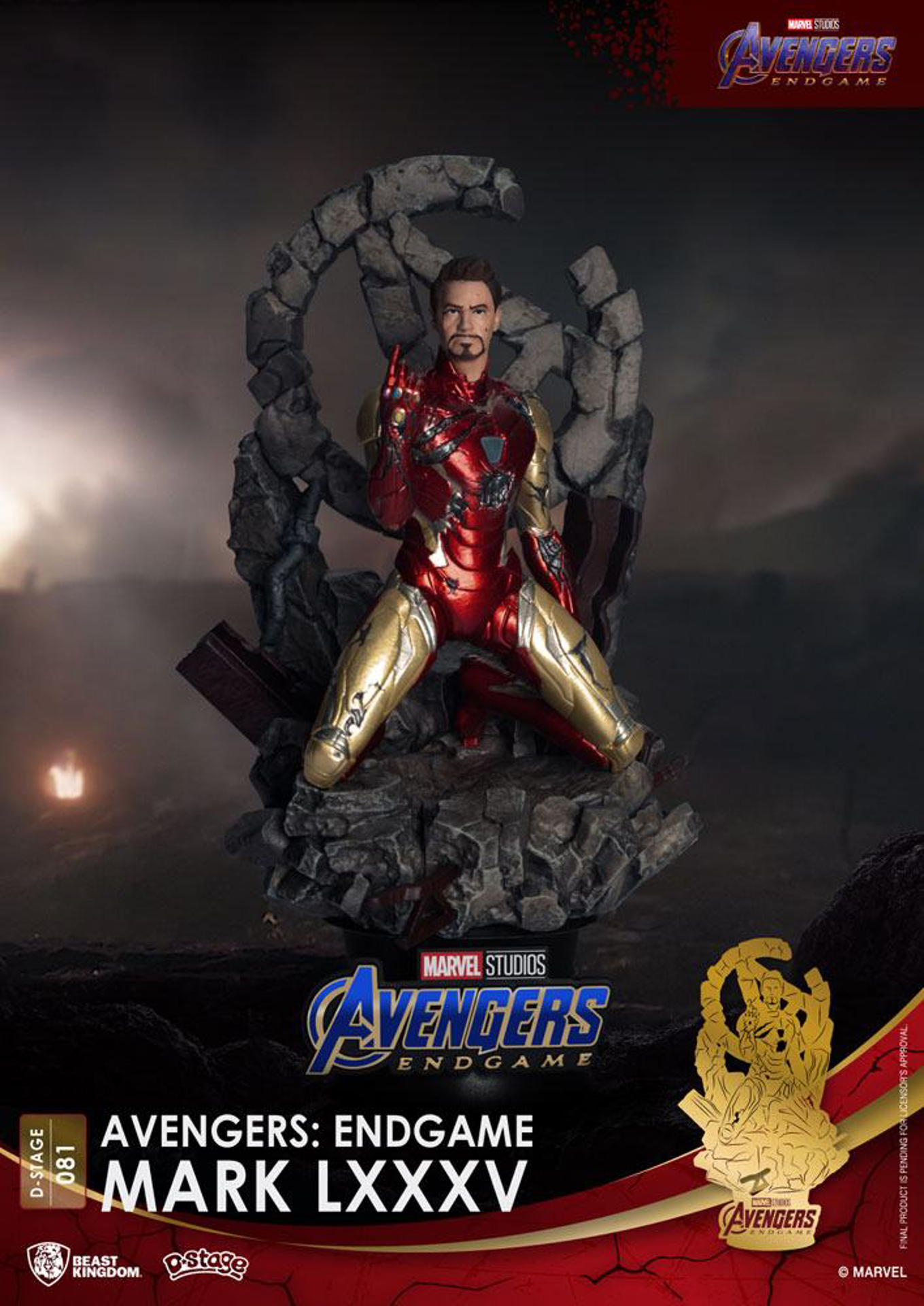 Marvel - Diorama-081 - Avengers : Endgame - Iron Man MK85 - flash vidéo